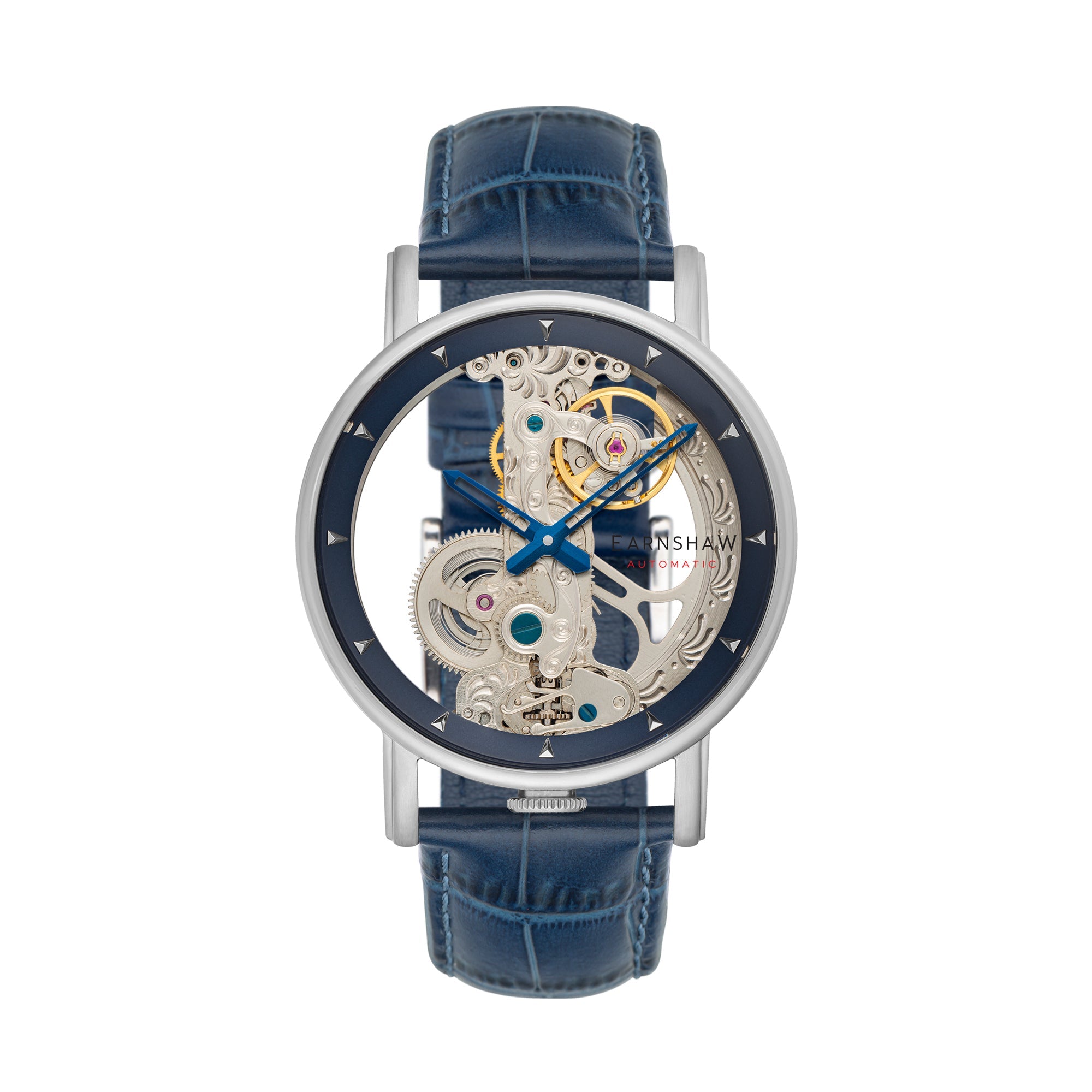 Thomas Earnshaw Fowler Bridge Men s Skeleton Blue Watch ES 8225 02