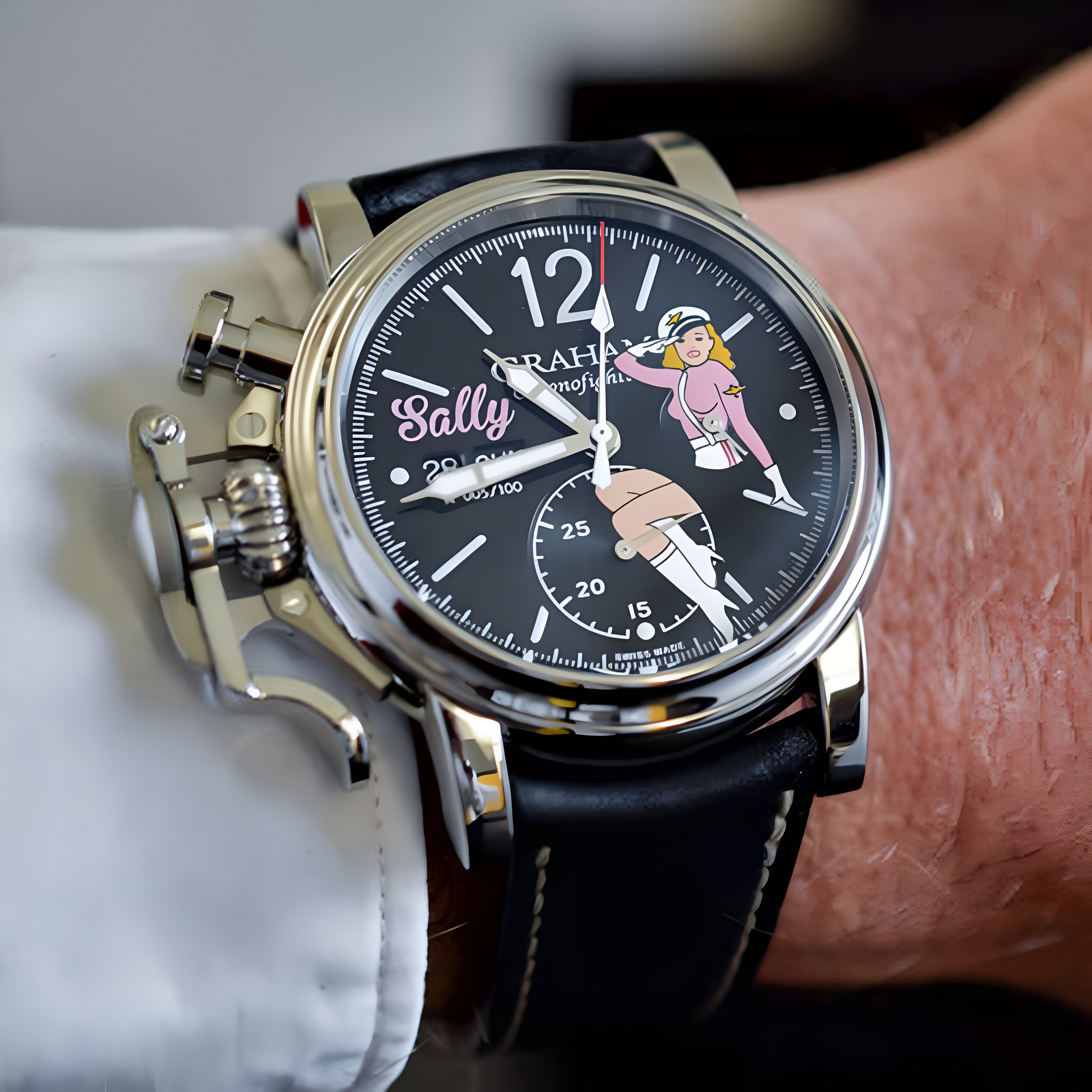 Graham Graham Chronofighter Vintage Nose Art Limited Edition - Sally Men's Watch 2CVAS.B21A.L127S