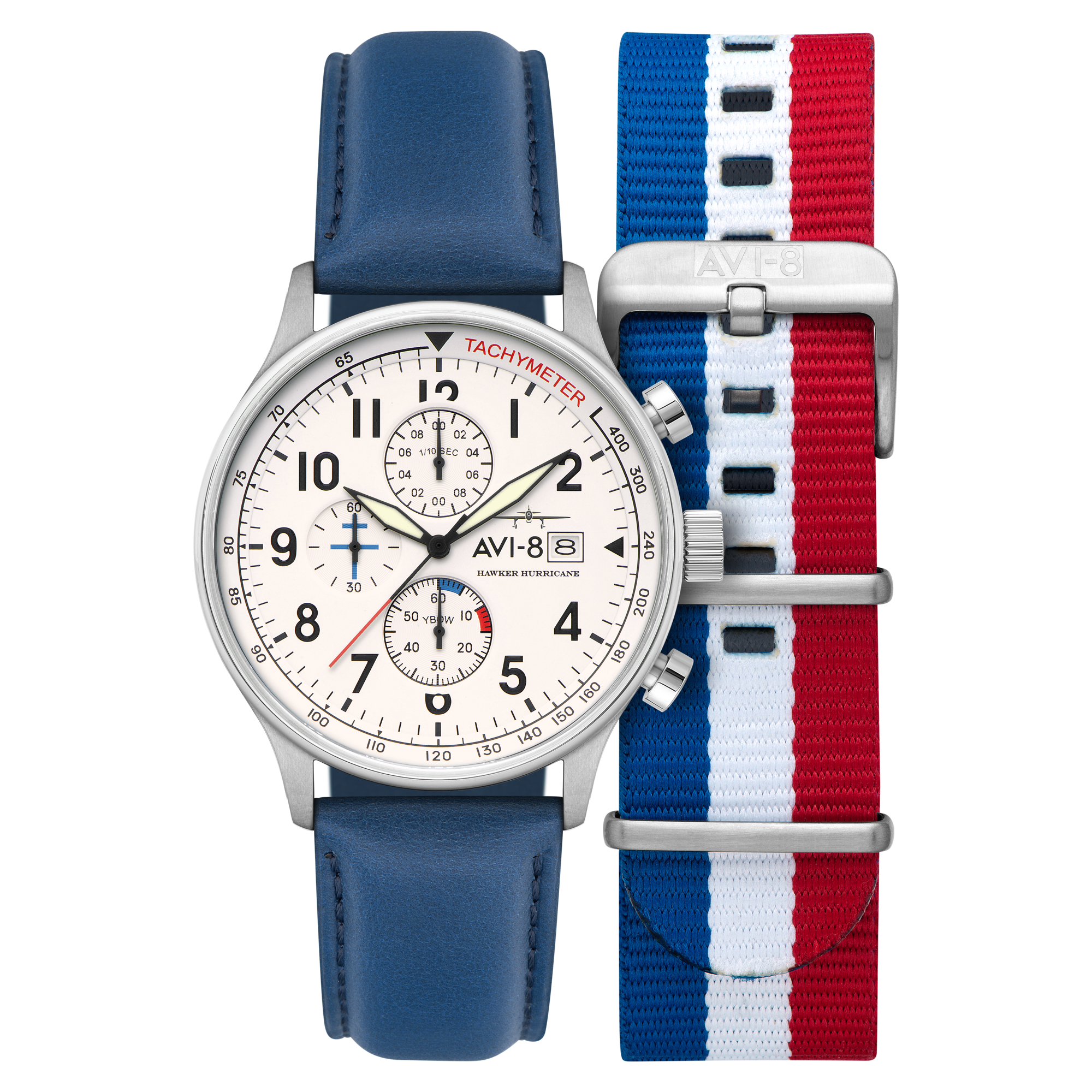 AVI-8 AVI-8 Hawker Hurricane Classic Chronograph Blue White Men's Watch AV-4011-0X