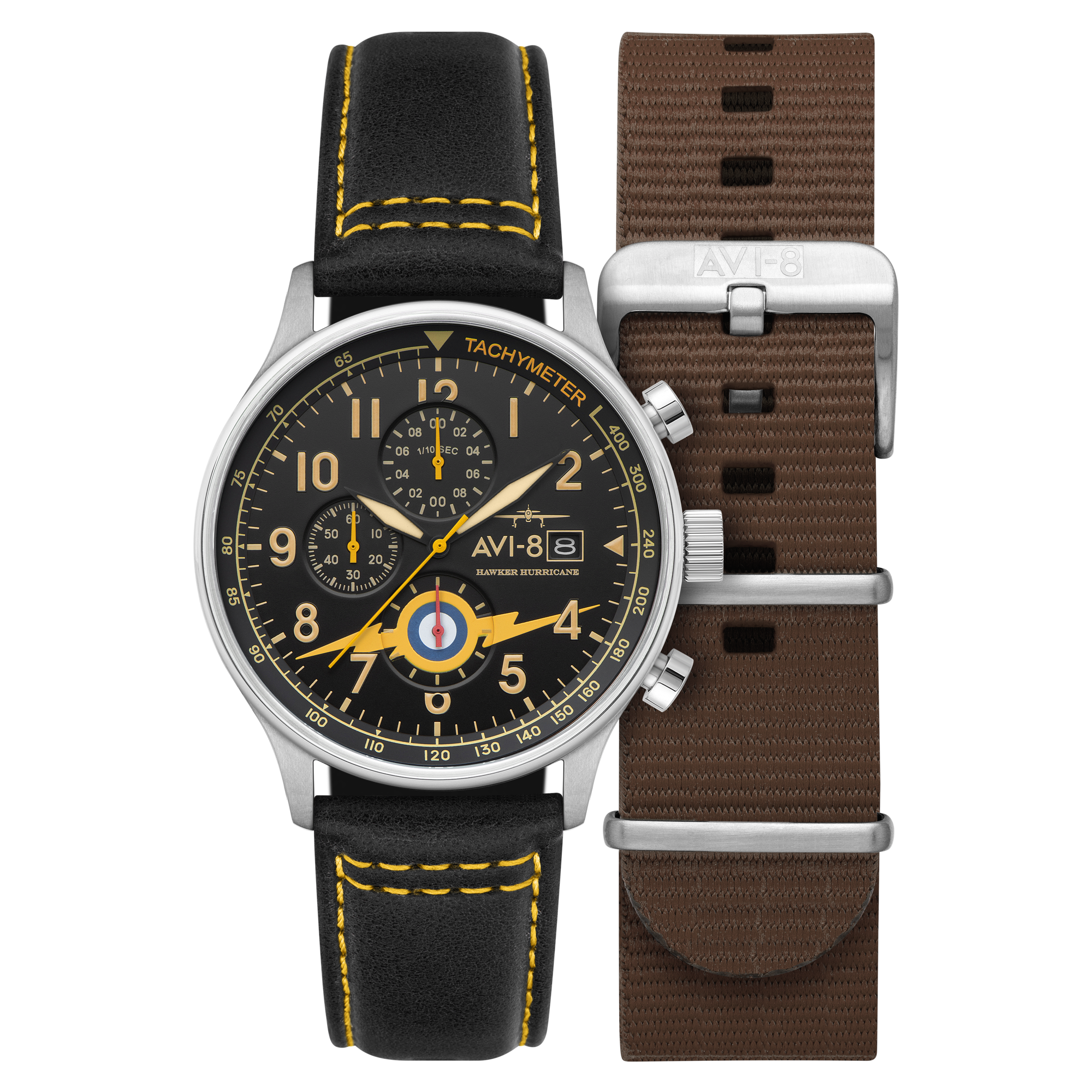 AVI-8 AVI-8 Hawker Hurricane Classic Chronograph Lightning Orange Men's Watch AV-4011-0Z