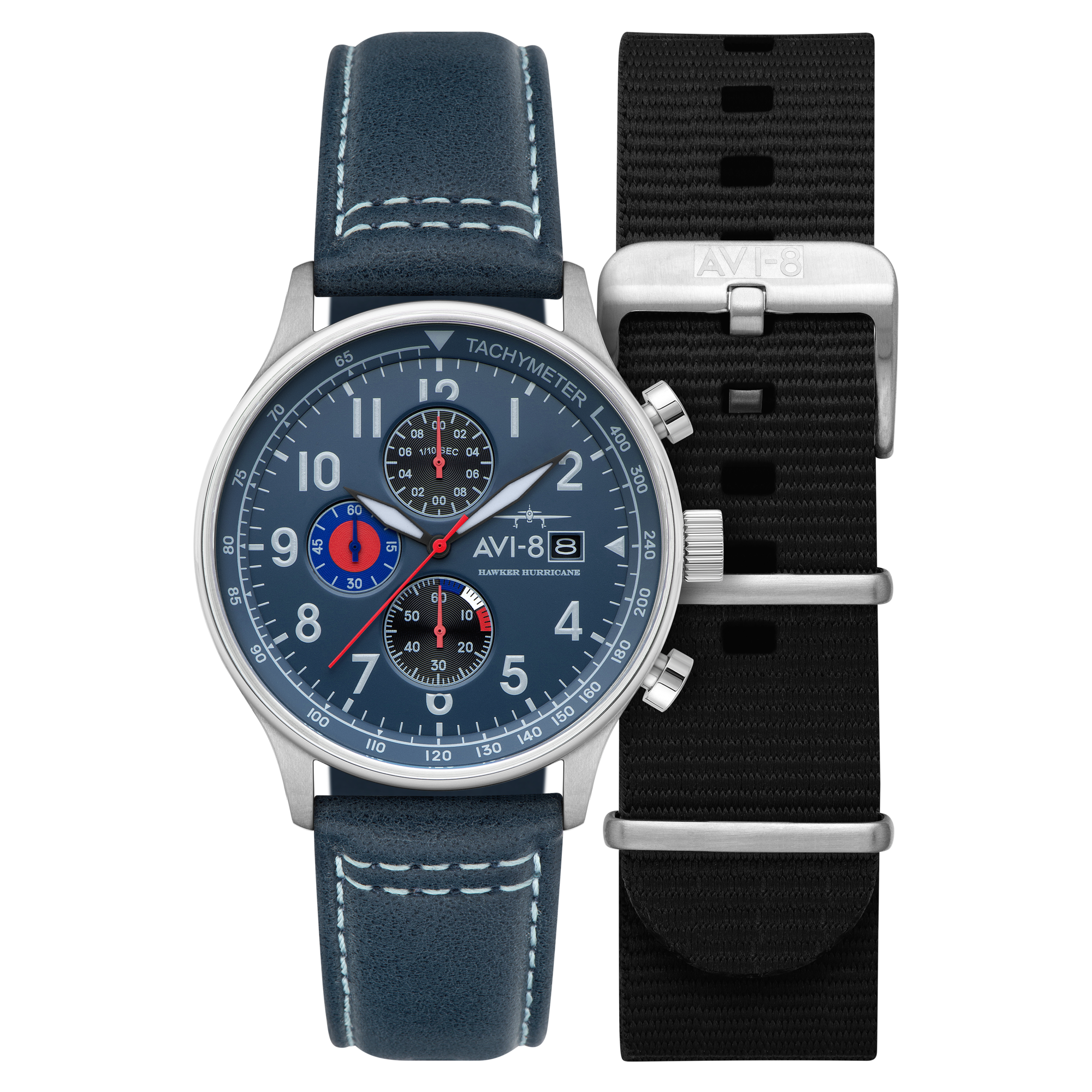 AVI-8 AVI-8 Hawker Hurricane Classic Chronograph Opal Blue Men's Watch AV-4011-1A