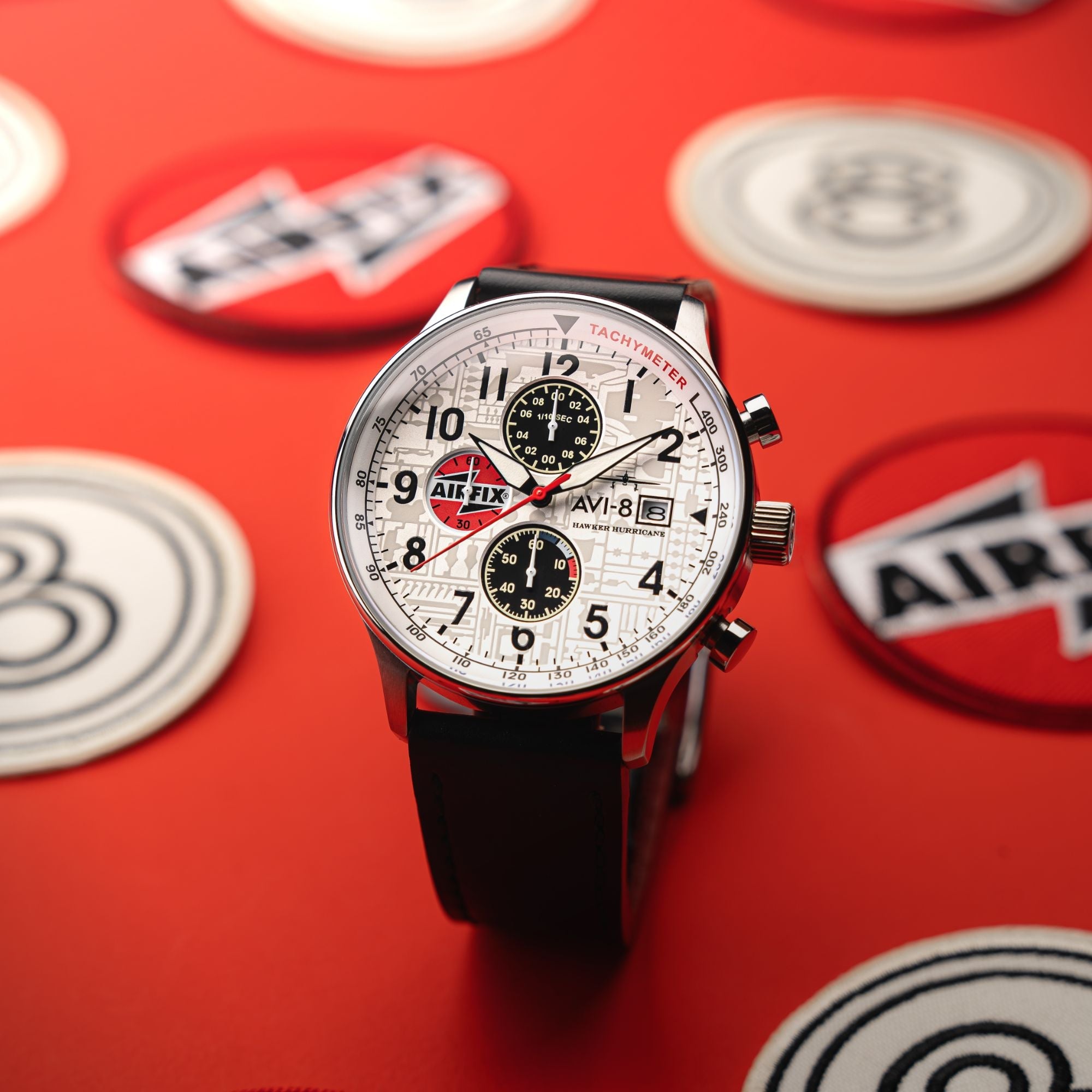 AVI-8 AVI-8 Hawker Hurricane Classic Chronograph - Airfix Edition Deco Grey Men's Watch AV-4011-1C