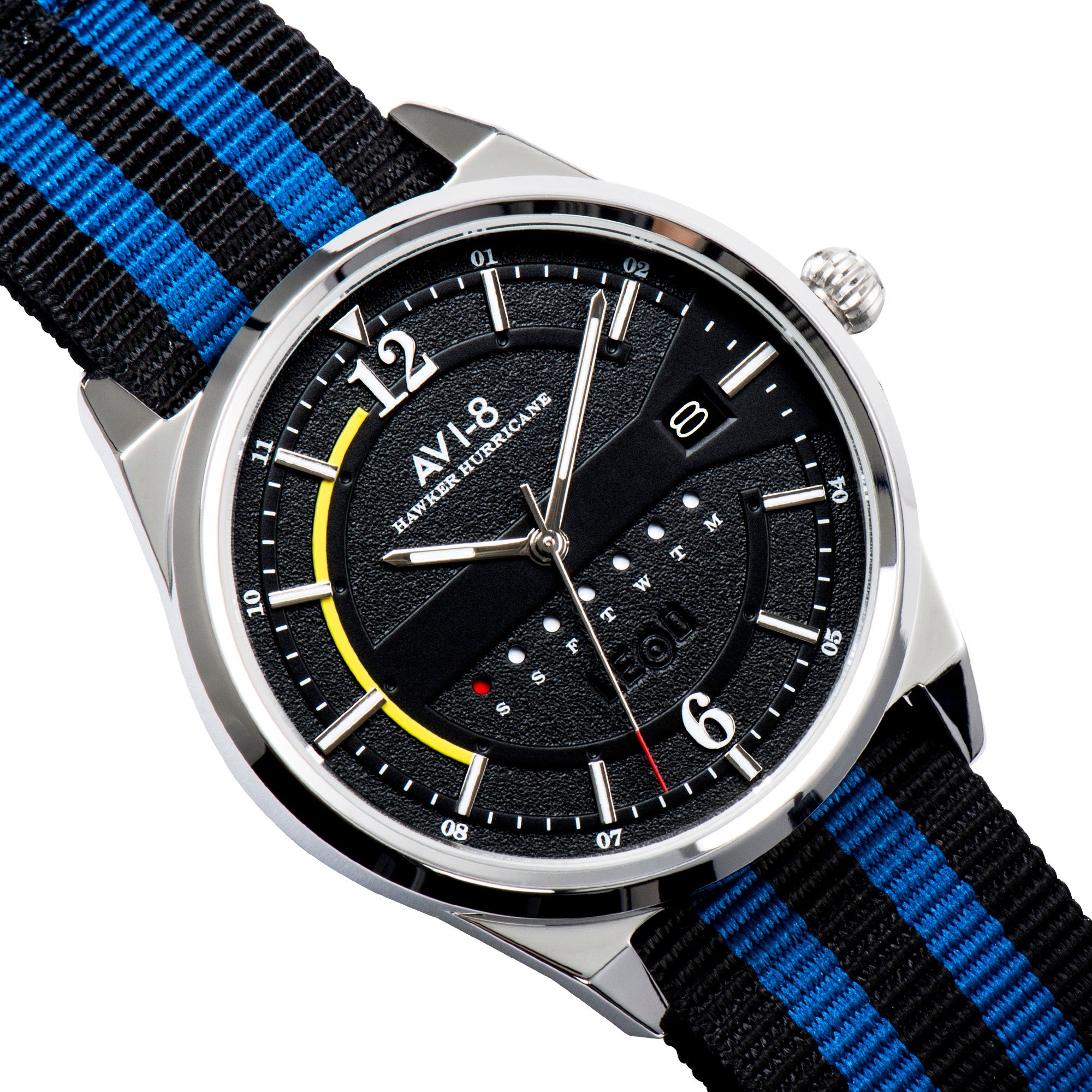 AVI-8 AVI-8 Hawker Hurricane Wingman Japanese Quartz Blue Bound Men's Watch AV-4044-02