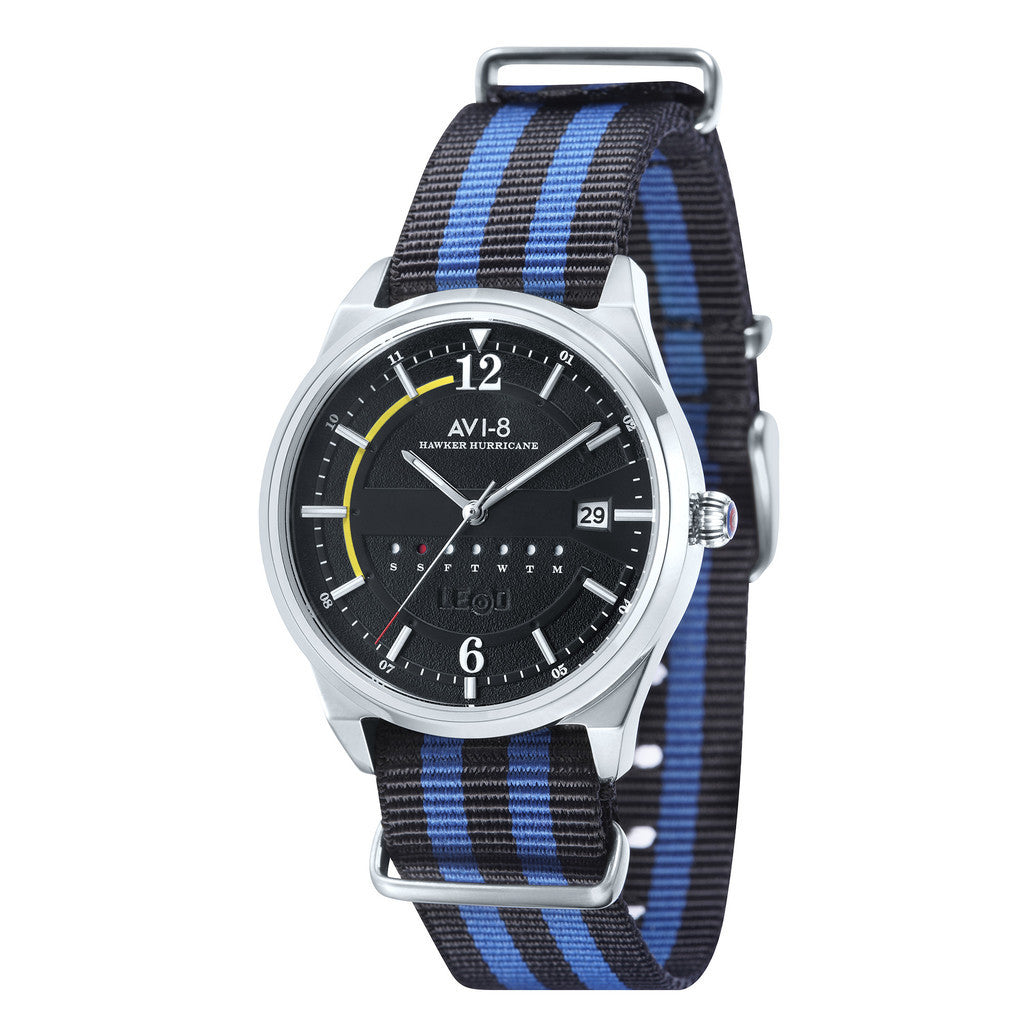 AVI-8 AVI-8 Hawker Hurricane Wingman Japanese Quartz Blue Bound Men's Watch AV-4044-02