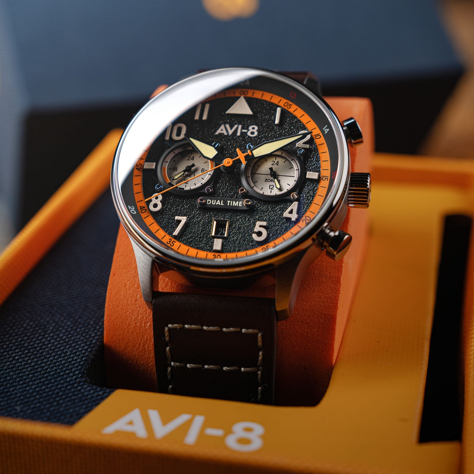 AVI-8 AVI-8 Hawker Hurricane Carey Dual Time Kensington Imperial War Museums Edition Men's Watch AV-4088-07