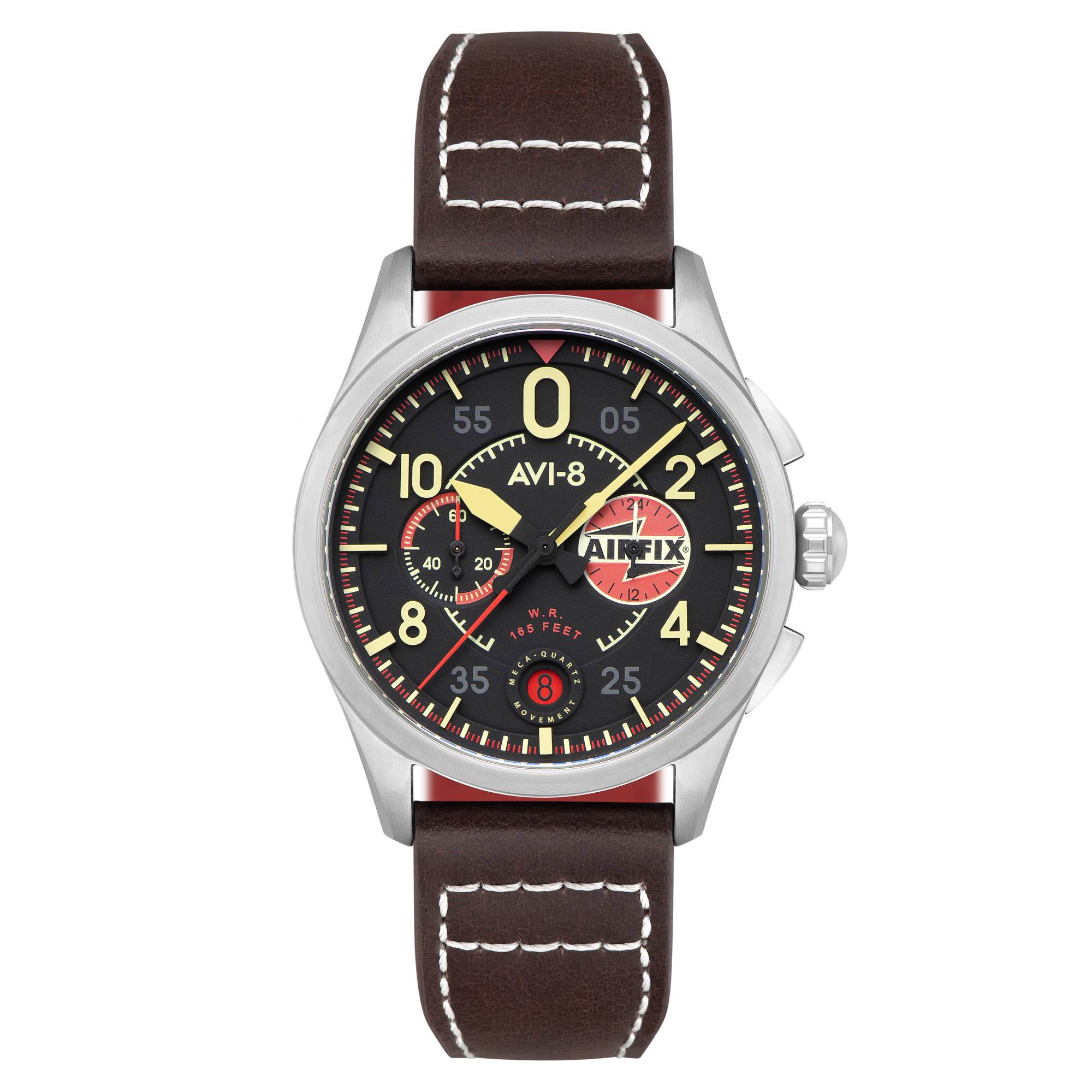 AVI-8 AVI-8 Spitfire Lock Chronograph - Airfix Edition Raven Black Men's Watch AV-4089-09