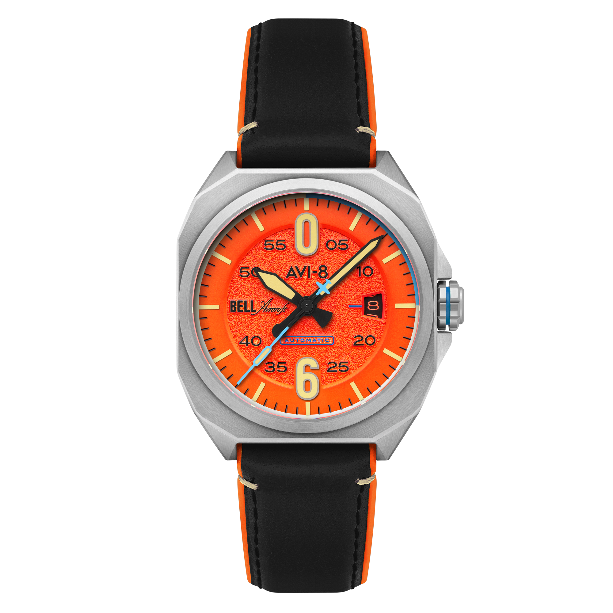 AVI-8 AVI-8 Bell X1 Machbuster Automatic Retro Orange Men's Watch AV-4115-02