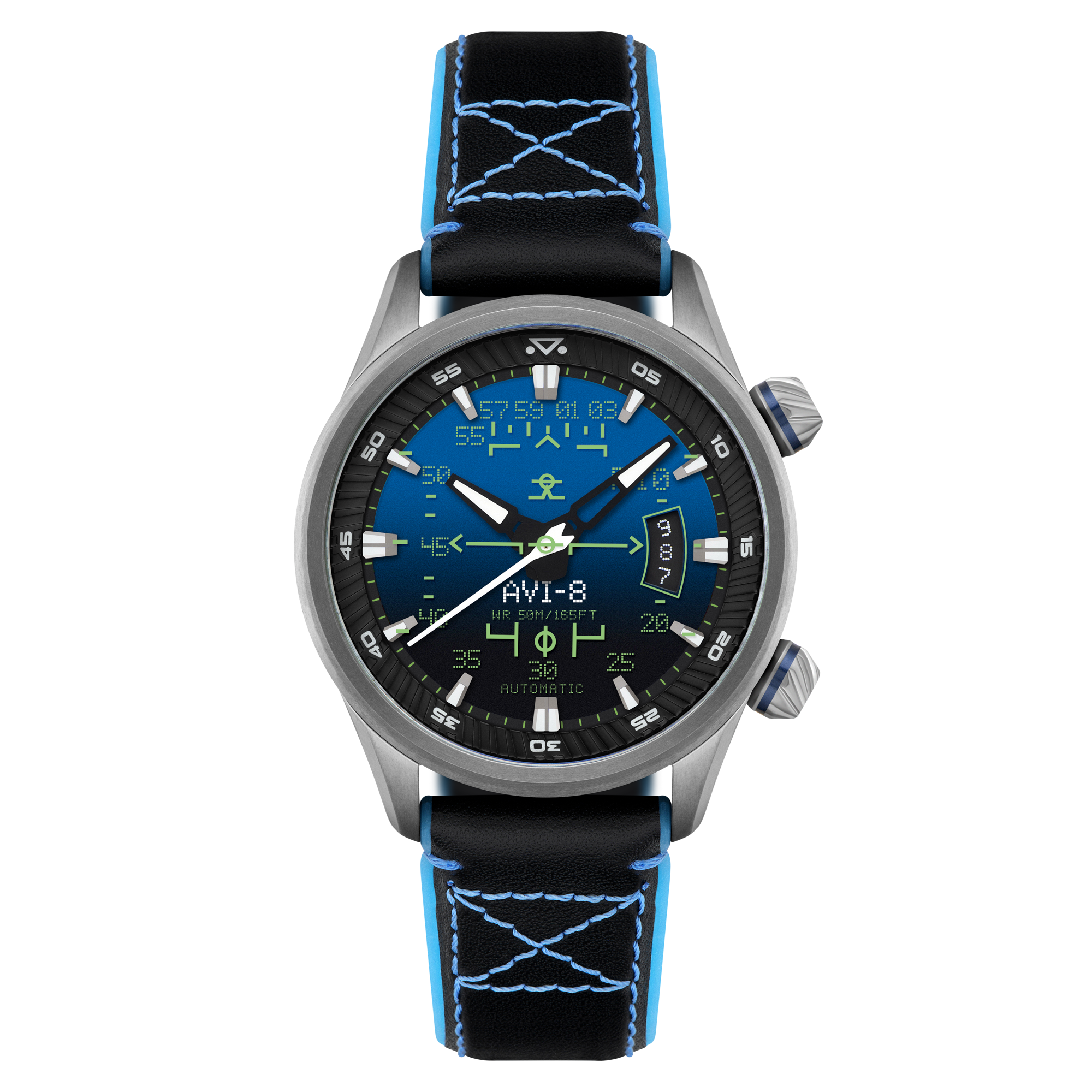 AVI-8 AVI-8 Hawker Harrier Hud Automatic Gradient Blue Men's Watch AV-4117-01