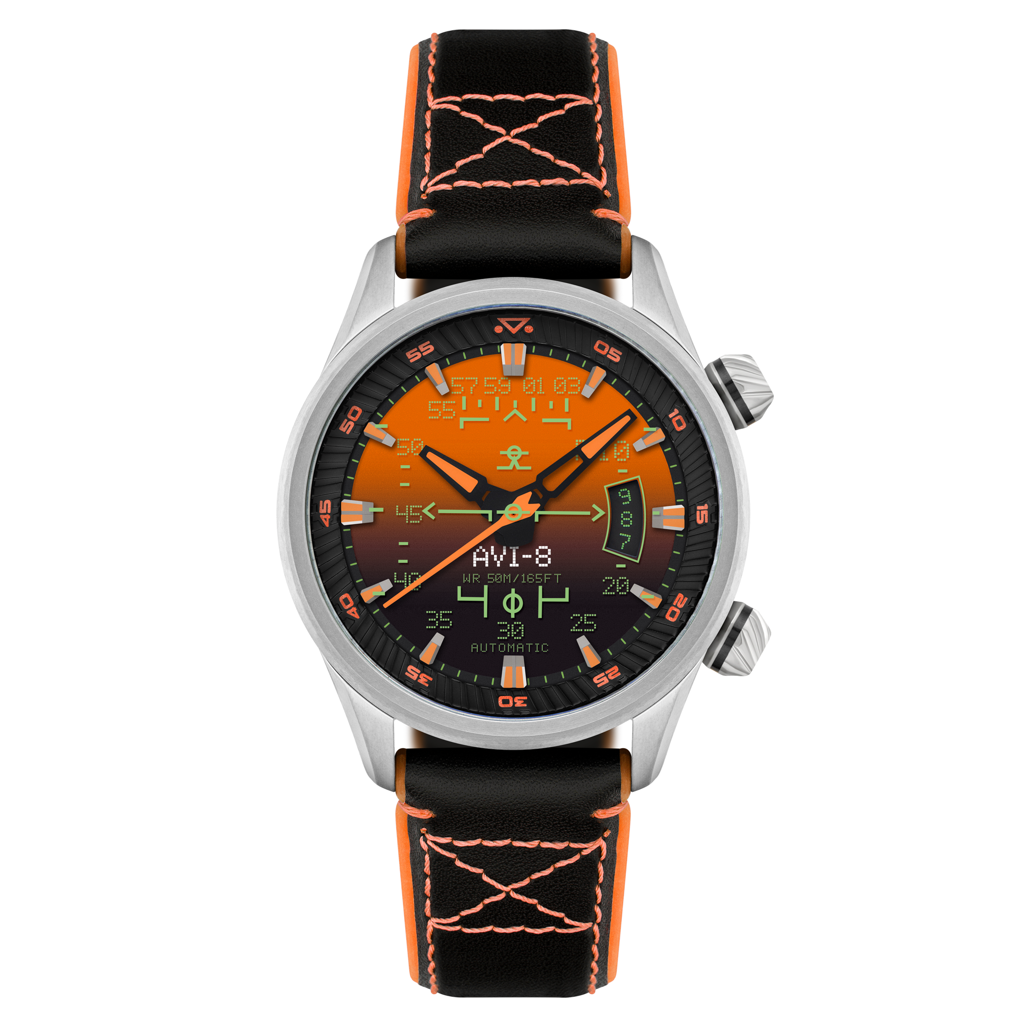 AVI-8 AVI-8 Hawker Harrier Hud Automatic Gradient Orange Men's Watch AV-4117-03