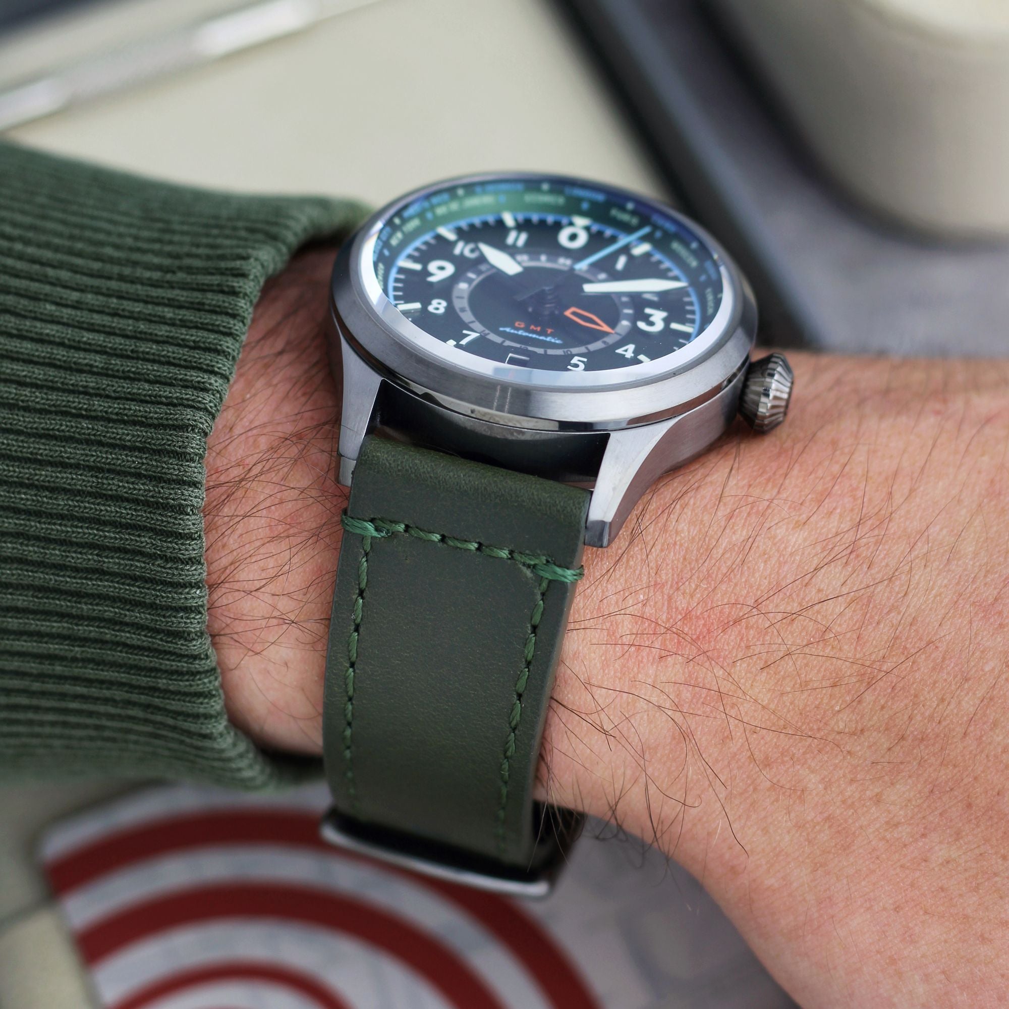 AVI-8 AVI-8 Flyboy Jungle Green Wingman Worldtimer GMT Automatic AV-4120-05