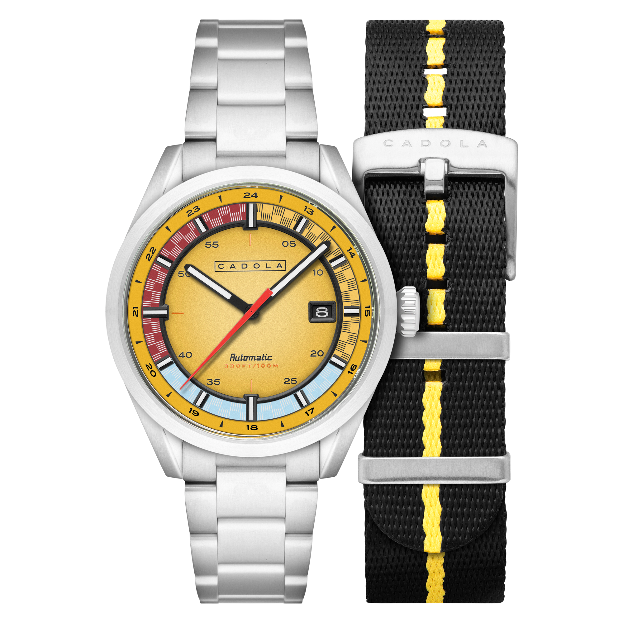 CADOLA Cadola Paddock Automatic Lemon Yellow Men's Watch CD-1037-33