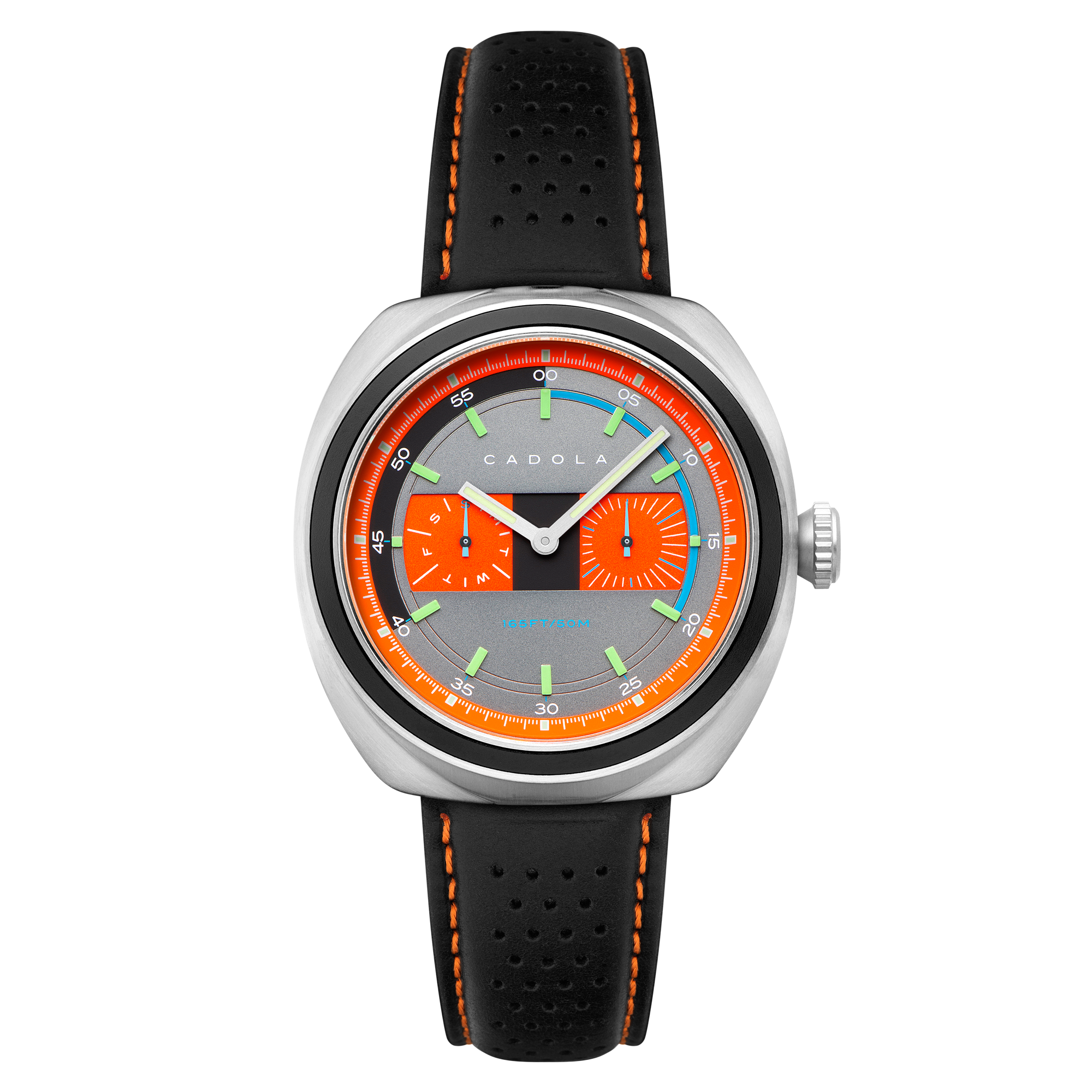 CADOLA Cadola Giulia Calendar Orange Grey Men's Watch CD-1043-01