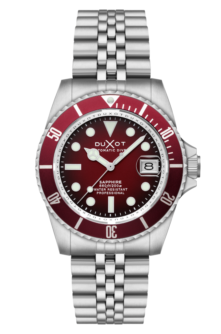 DUXOT Duxot Atlantica Diver Automatic Merlot Red Men's Watch DX-2057-EE