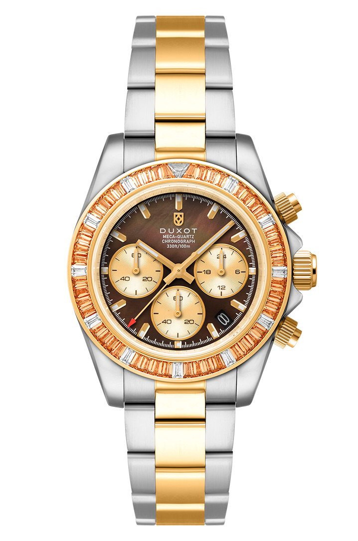 DUXOT Duxot Accelero Rainbow Chronograph Pearl Brown Watch  DX-2064-77