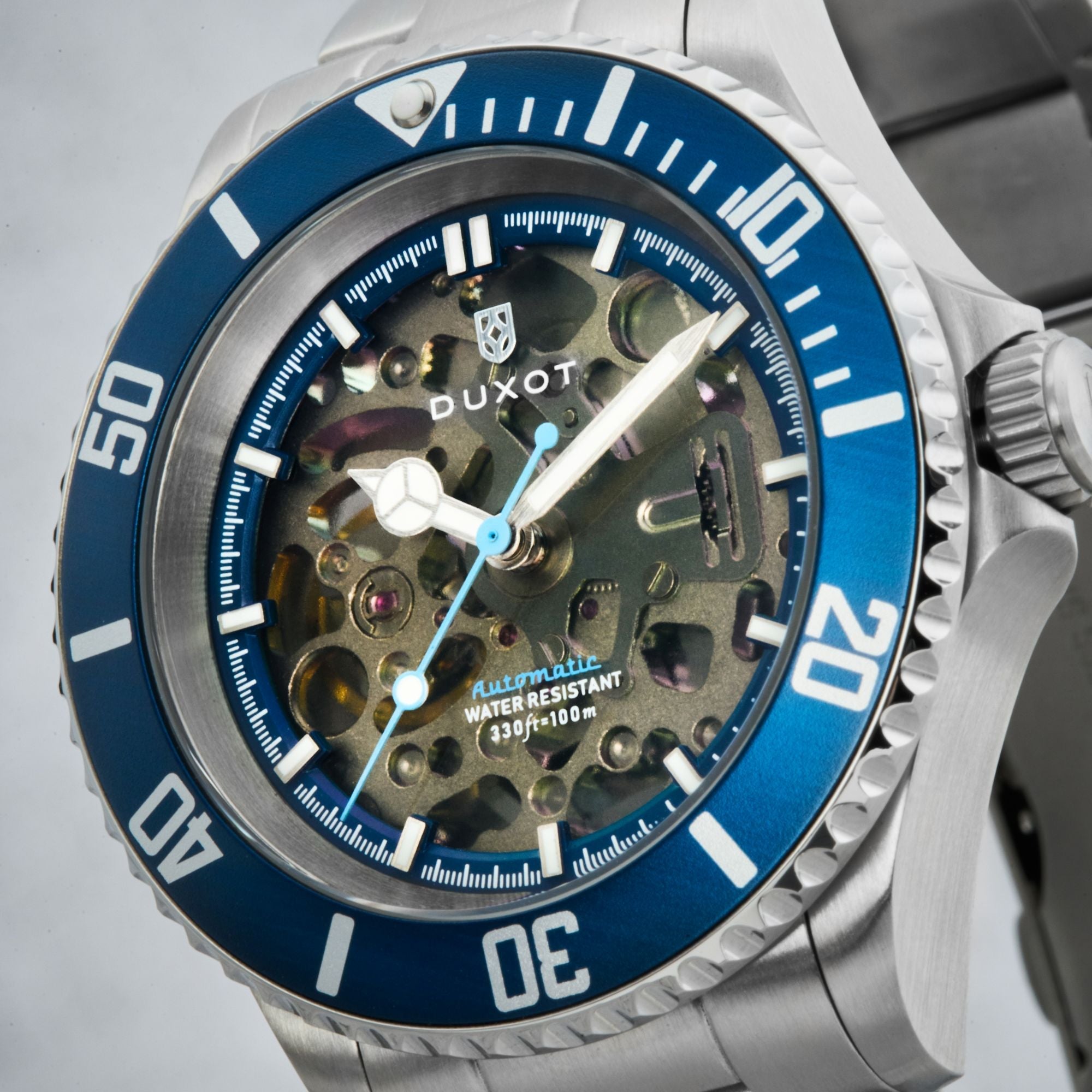 Duxot Atlantica Skeleton Diver Automatic Marine Blue Watch  DX-2067-22