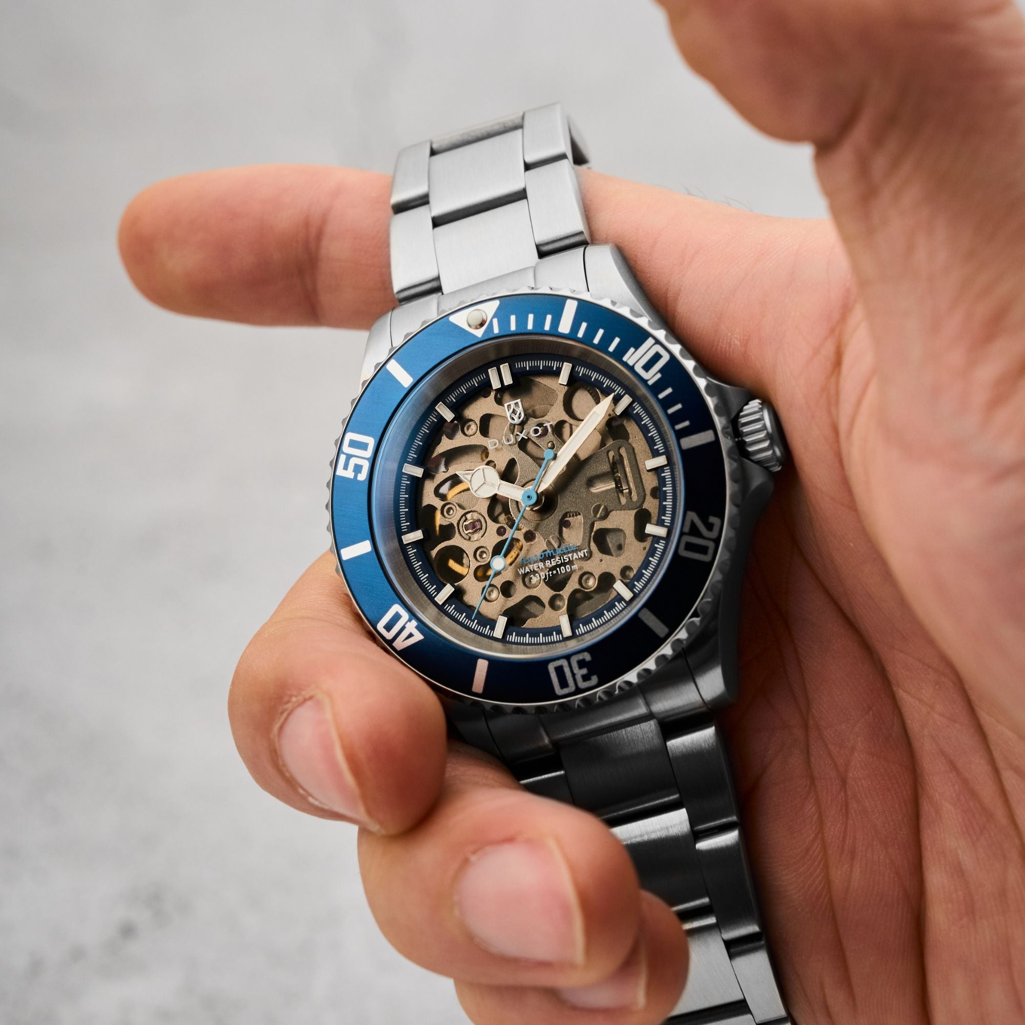 DUXOT Duxot Atlantica Skeleton Diver Automatic Marine Blue Watch  DX-2067-22