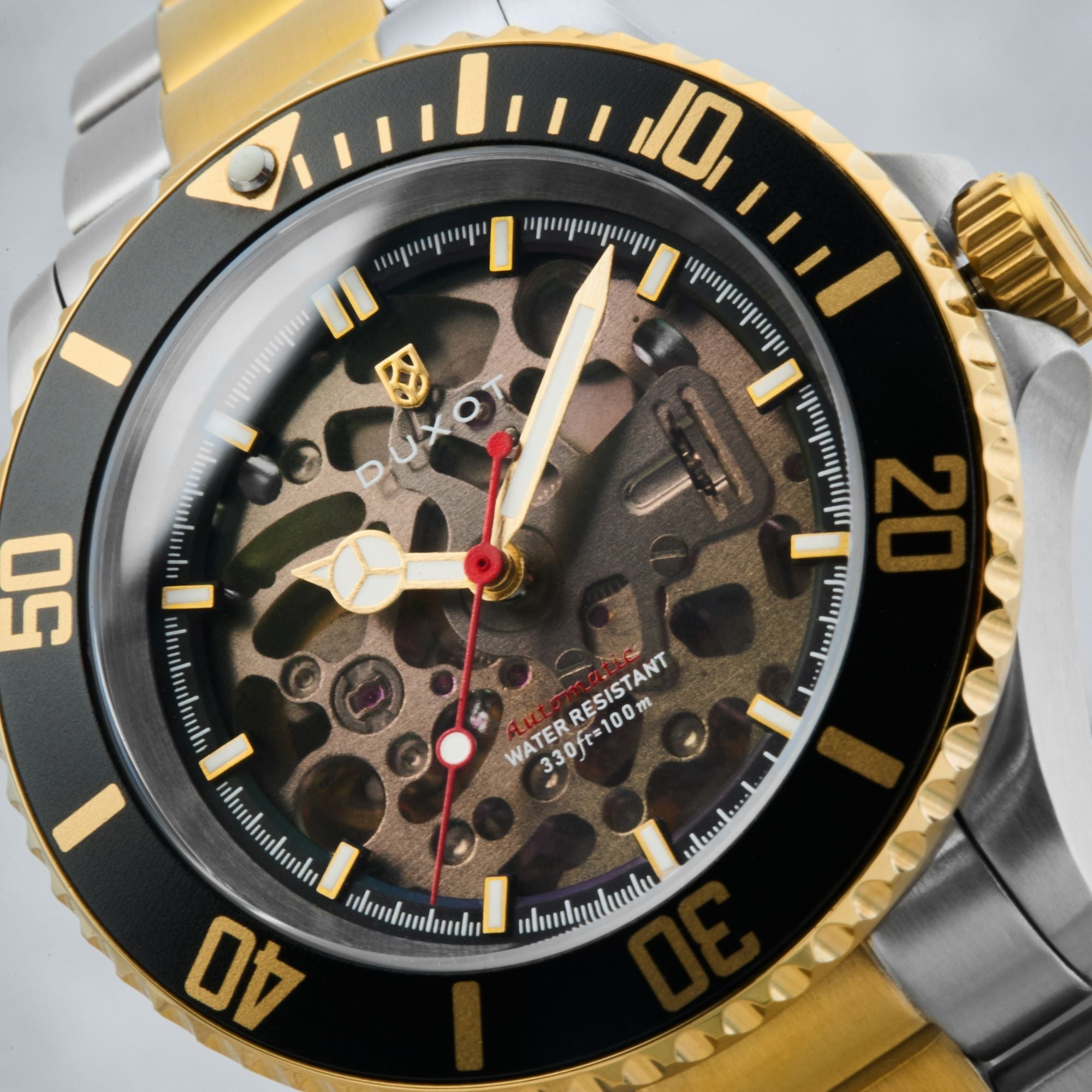 Duxot Atlantica Skeleton Diver Automatic Caviar Black Watch  DX-2067-44