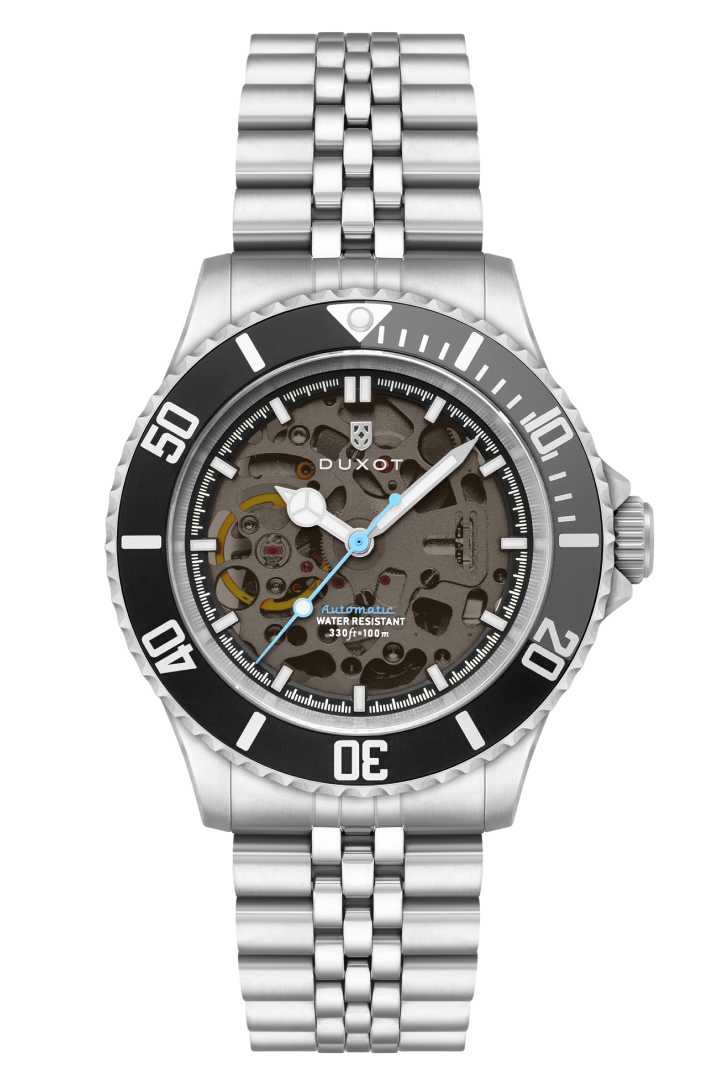 DUXOT Duxot Atlantica Skeleton Diver Automatic Charcoal Black Men's Watch DX-2067-77