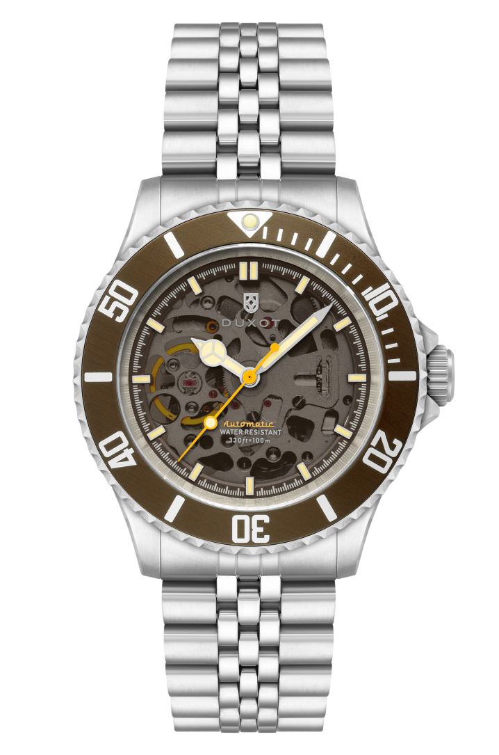 DUXOT Duxot Atlantica Skeleton Diver Automatic Burnt Almond Men's Watch DX-2067-88