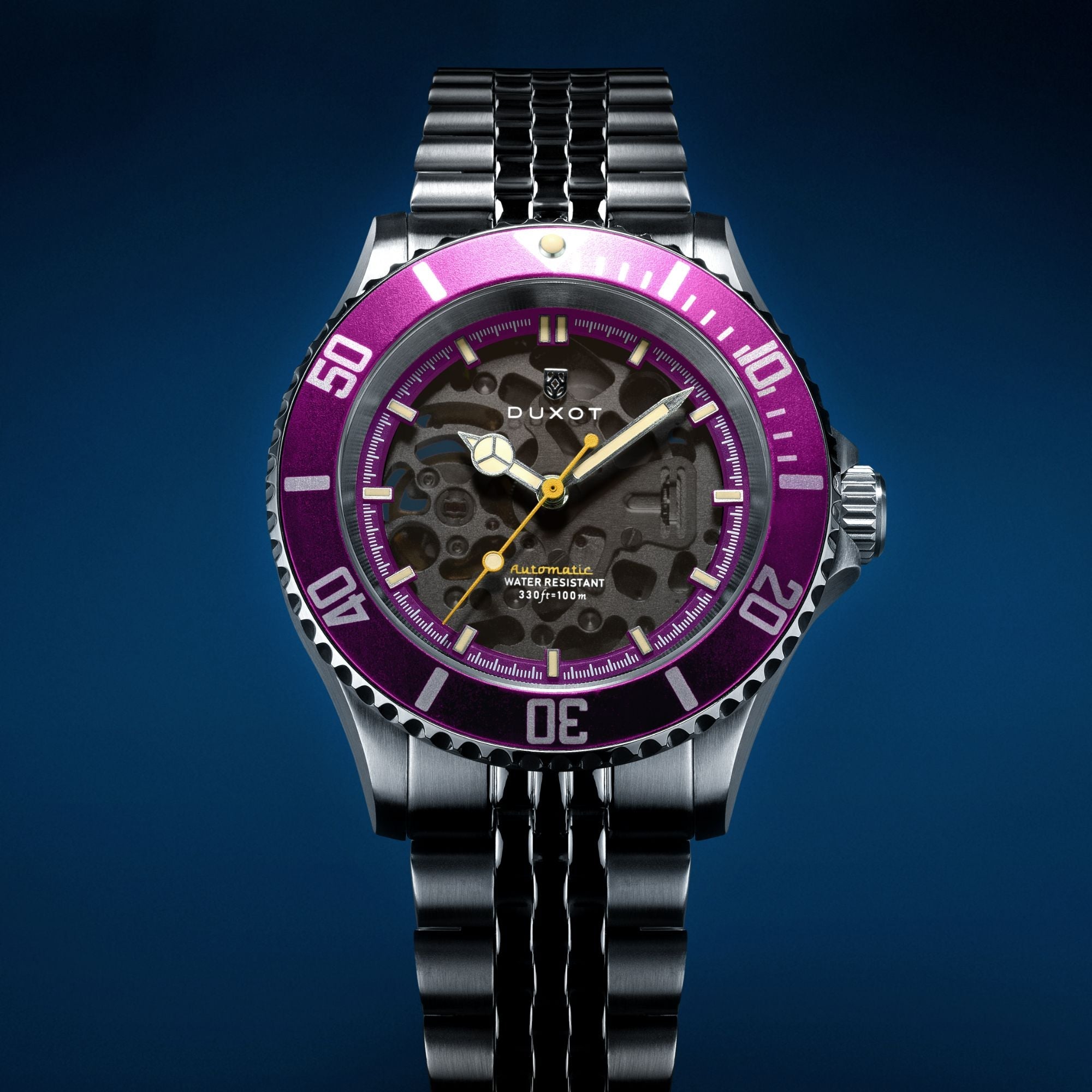 DUXOT Duxot Atlantica Skeleton Diver Automatic Sunset Purple Men's Watch DX-2067-99