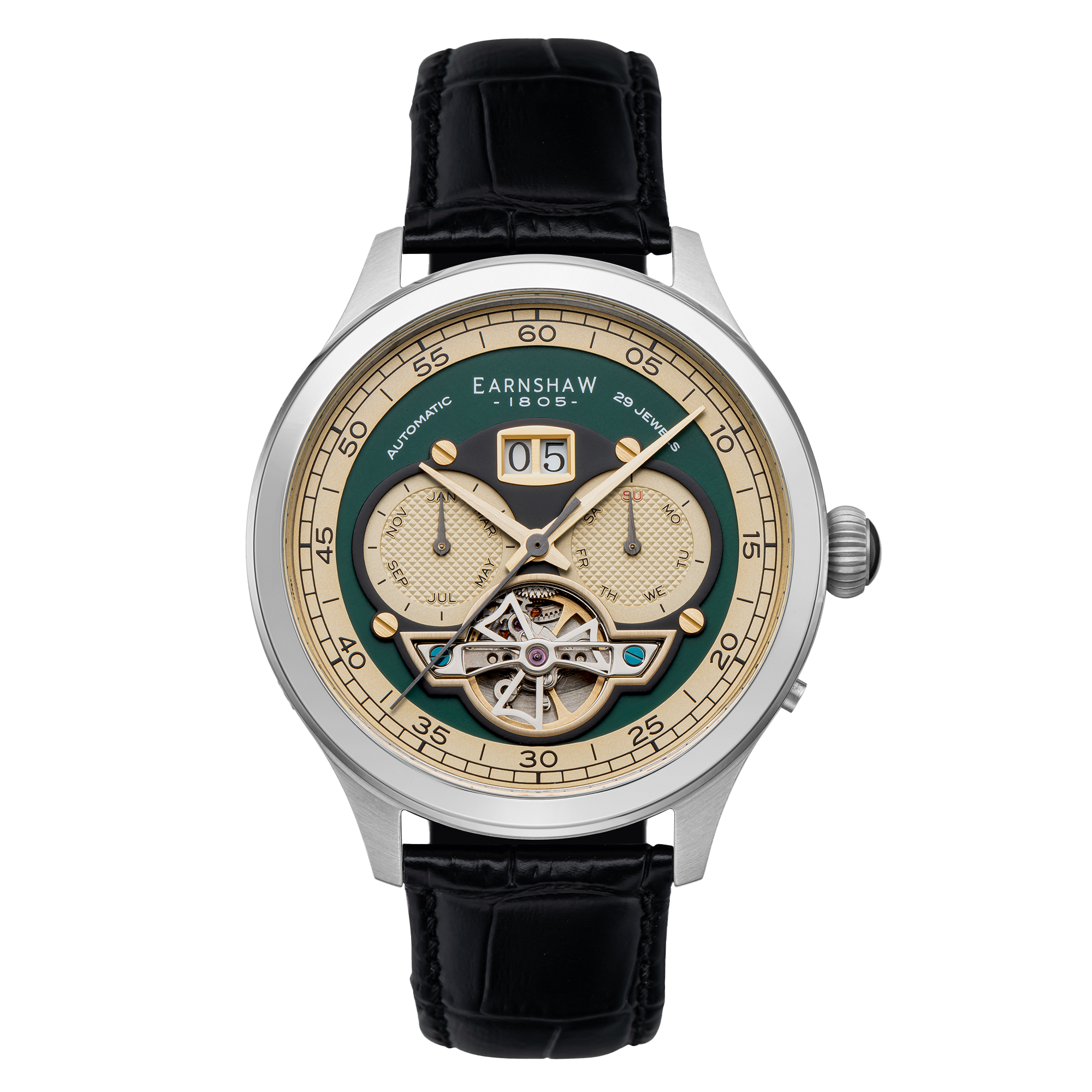 THOMAS EARNSHAW Thomas Earnshaw Baron Forestry Green Automatic Men's Watch ES-8187-03