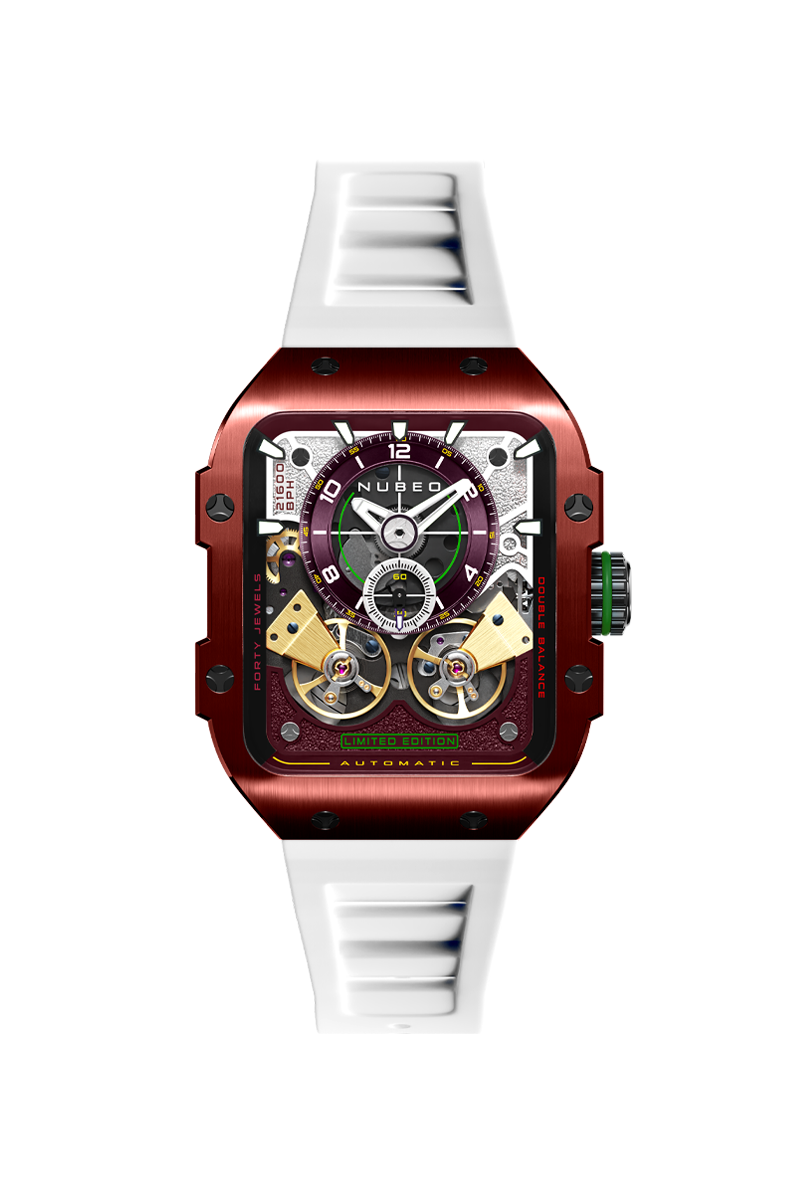 NUBEO Nubeo Maven Automatic Limited Edition Prune Red Men's Watch NB-6077-0A