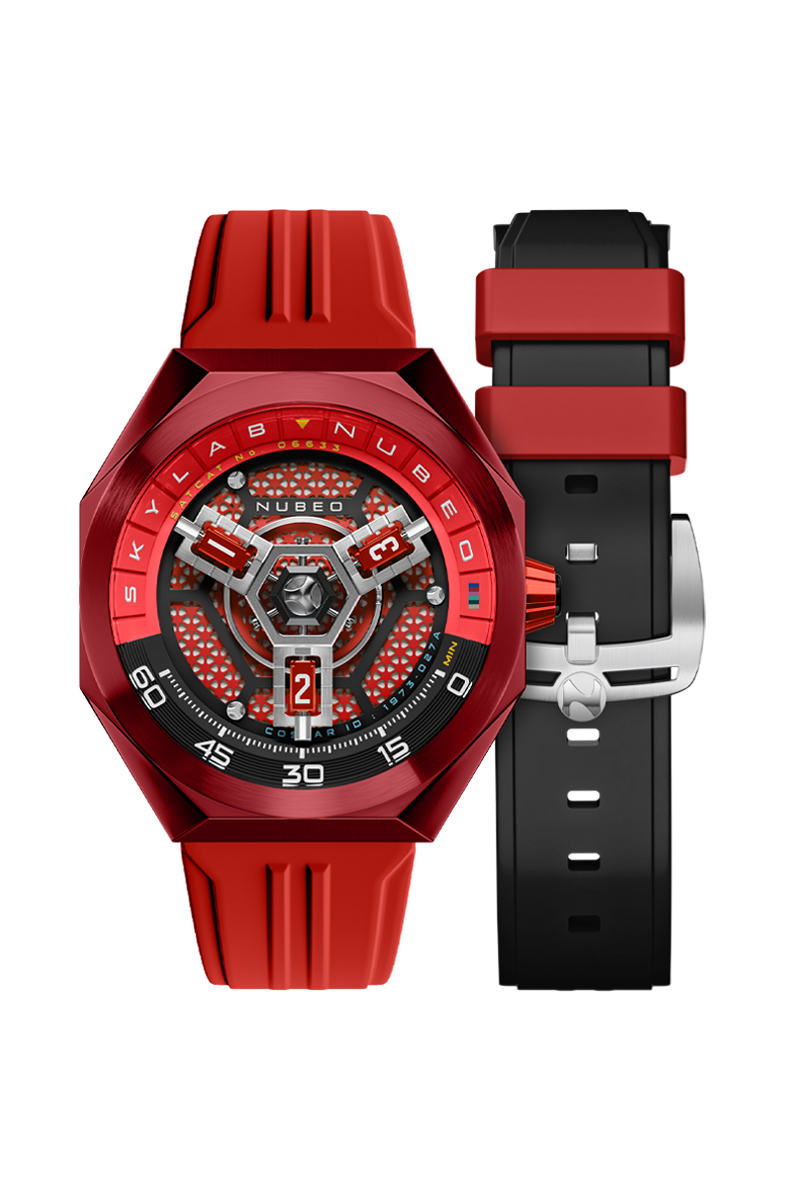 NUBEO Nubeo Skylab Automatic Limited Edition Hazard Red Men's Watch NB-6083-0C