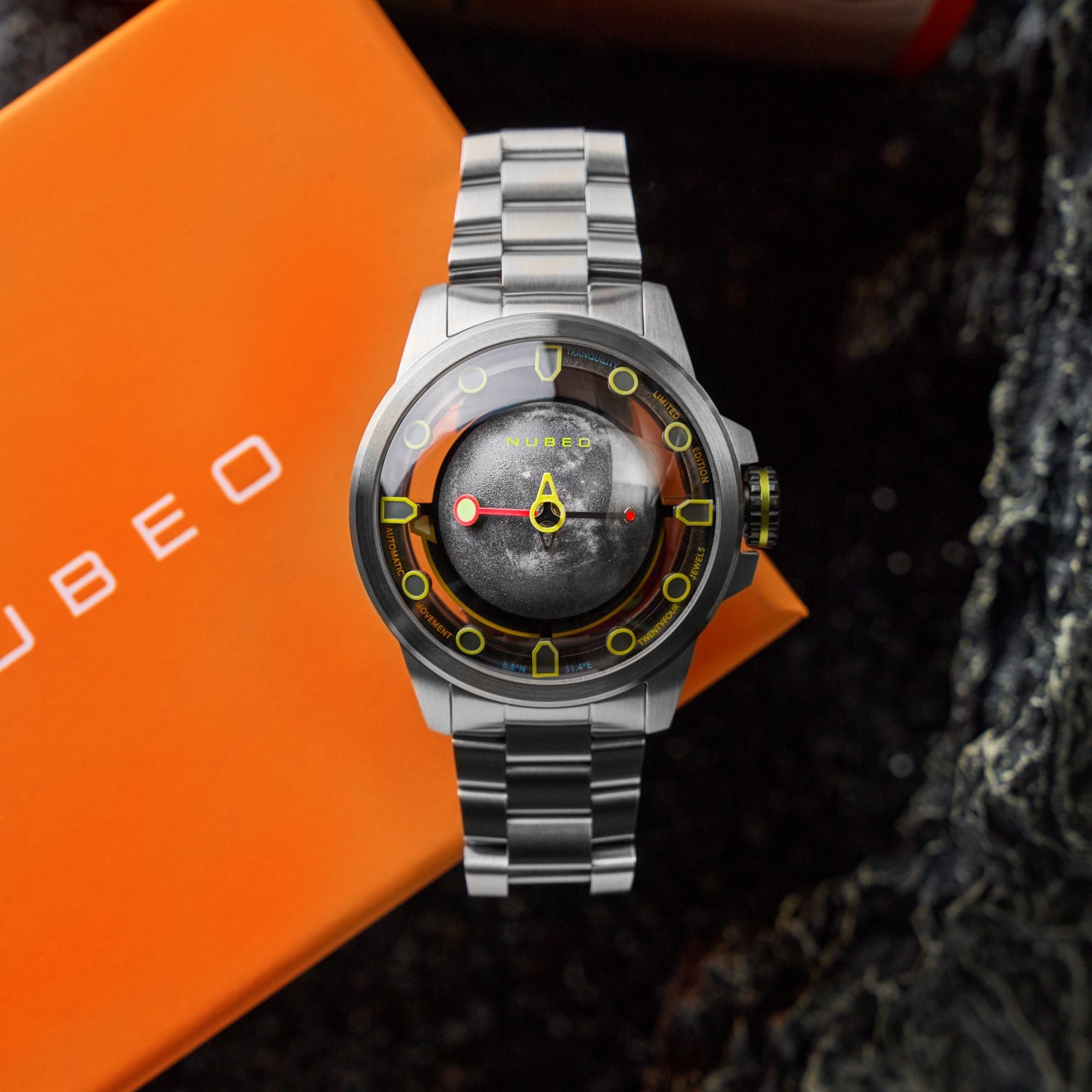 NUBEO Nubeo Tranquility Automatic Limited Edition Full Moon Steel Men's Watch NB-6091-11