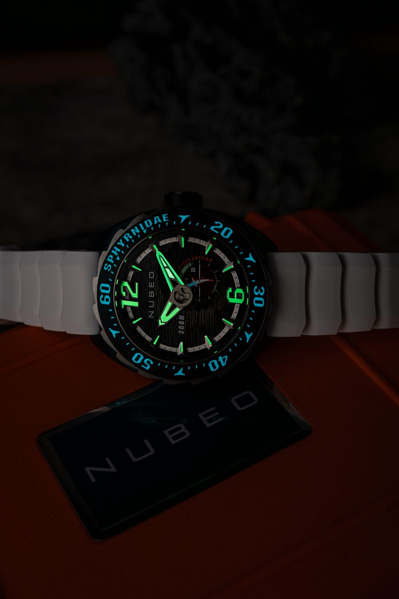 NUBEO Nubeo Sphyrnidae Automatic Limited Edition Sea Green Men's Watch NB-6092-02