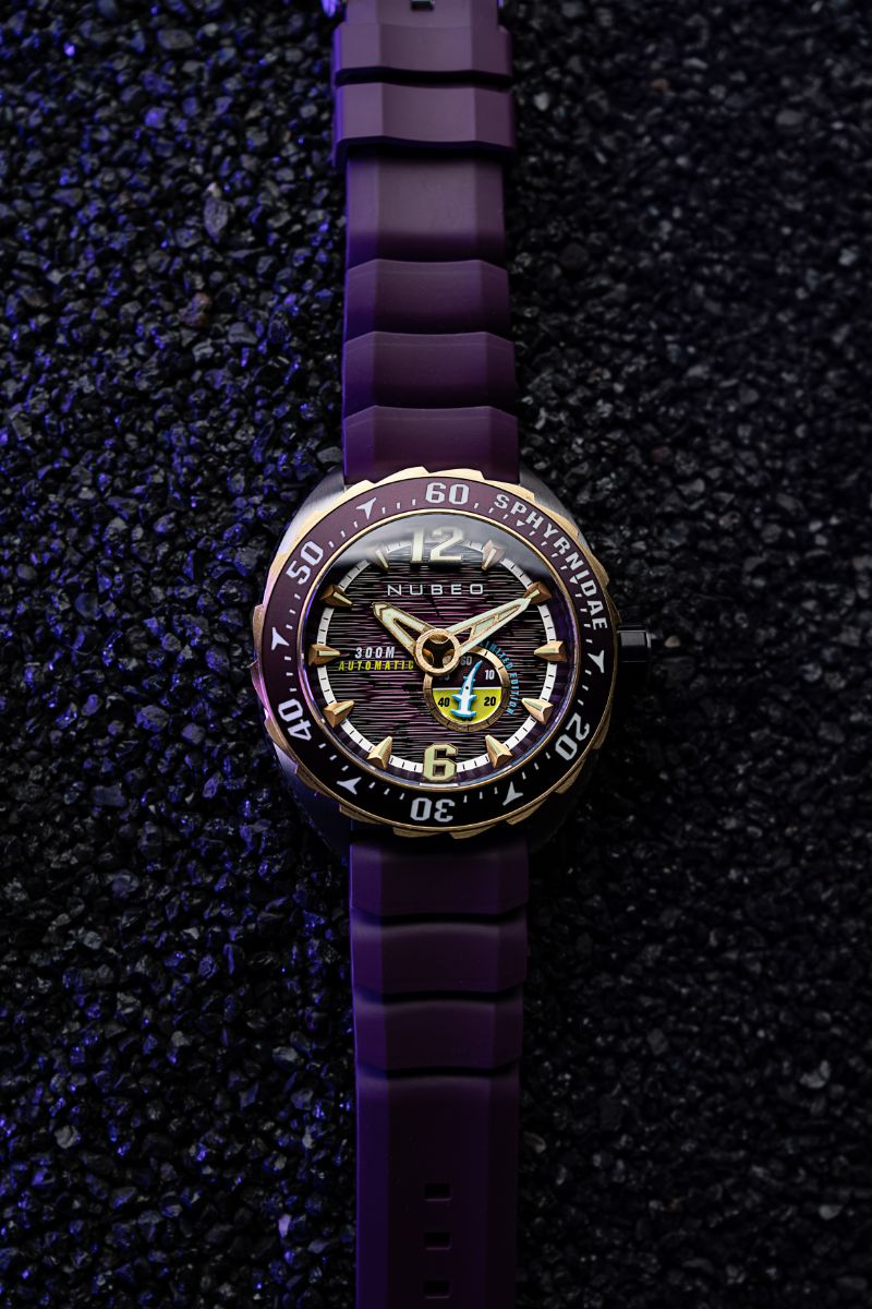 NUBEO Nubeo Sphyrnidae Automatic Limited Edition Moor Purple Men's Watch NB-6092-03