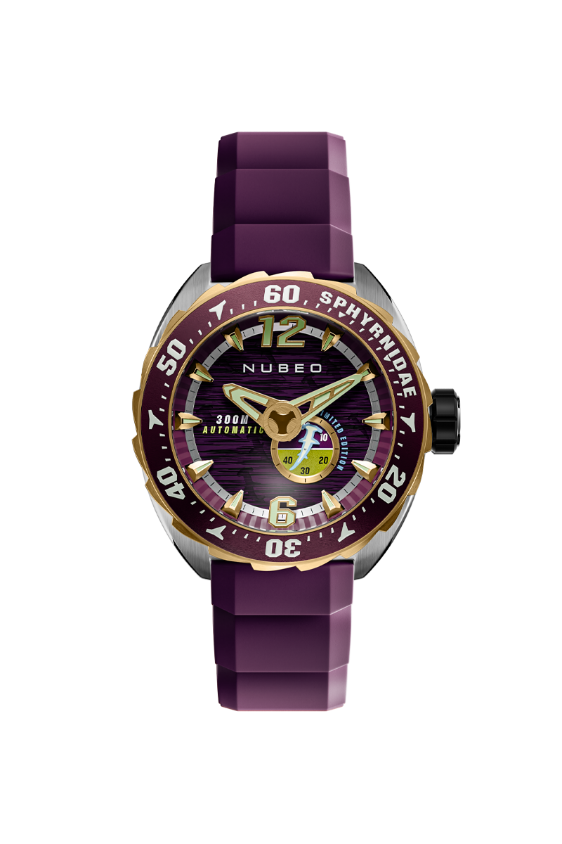 NUBEO Nubeo Sphyrnidae Automatic Limited Edition Moor Purple Men's Watch NB-6092-03