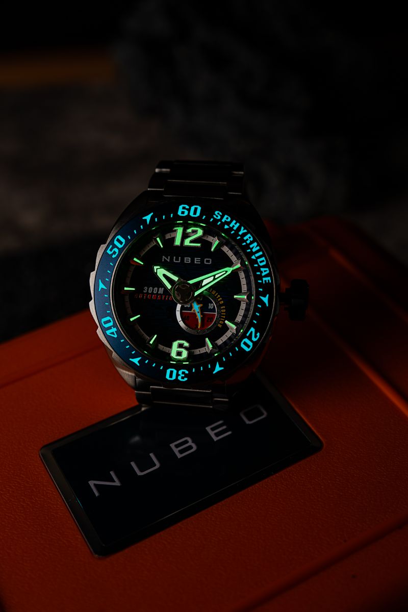 NUBEO Nubeo Sphyrnidae Automatic Limited Edition Aurora Blue Men's Watch NB-6092-22