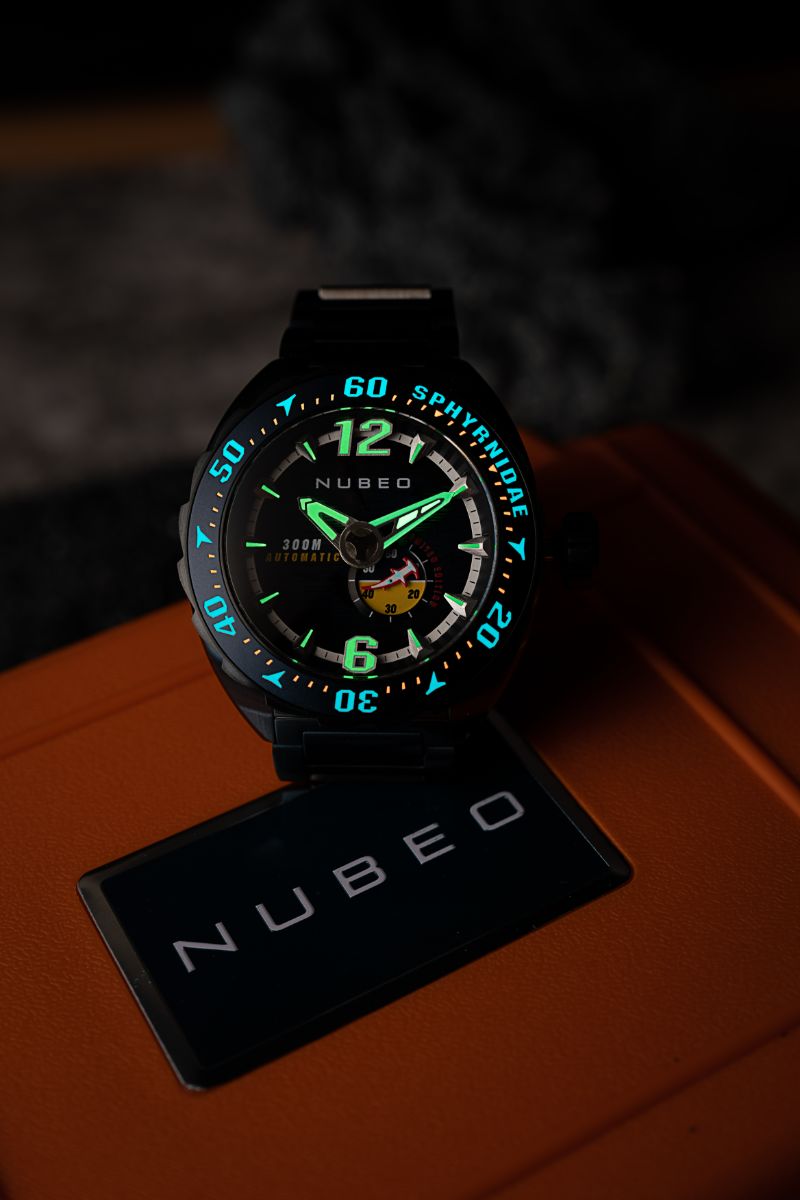 NUBEO Nubeo Sphyrnidae Automatic Limited Edition Caspian  Blue Men's Watch NB-6092-66