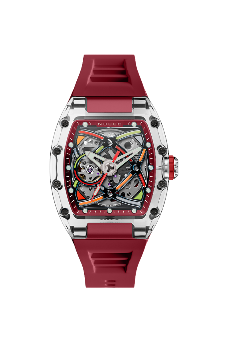 NUBEO Nubeo Icebridge Sport Automatic Limited Edition Dark Red Men's Watch NB-6095-02