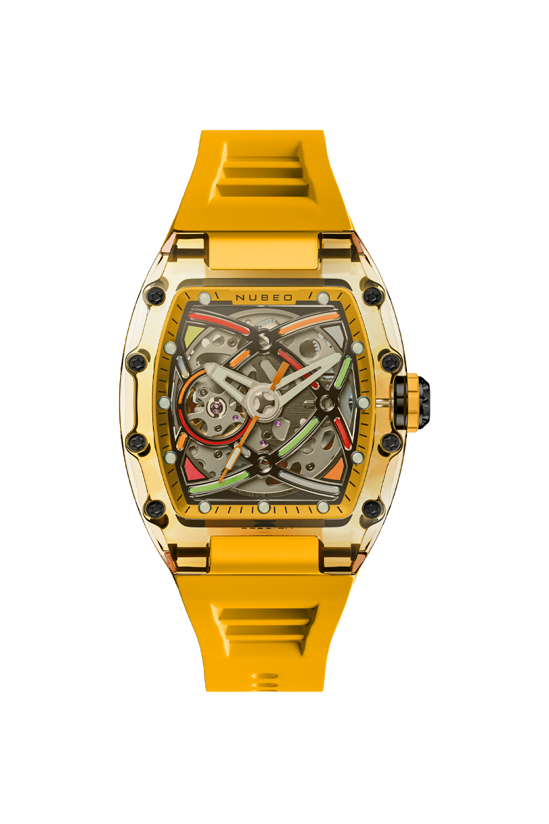 NUBEO Nubeo Icebridge Sport Automatic Limited Edition Spectra Yellow Men's Watch NB-6095-05