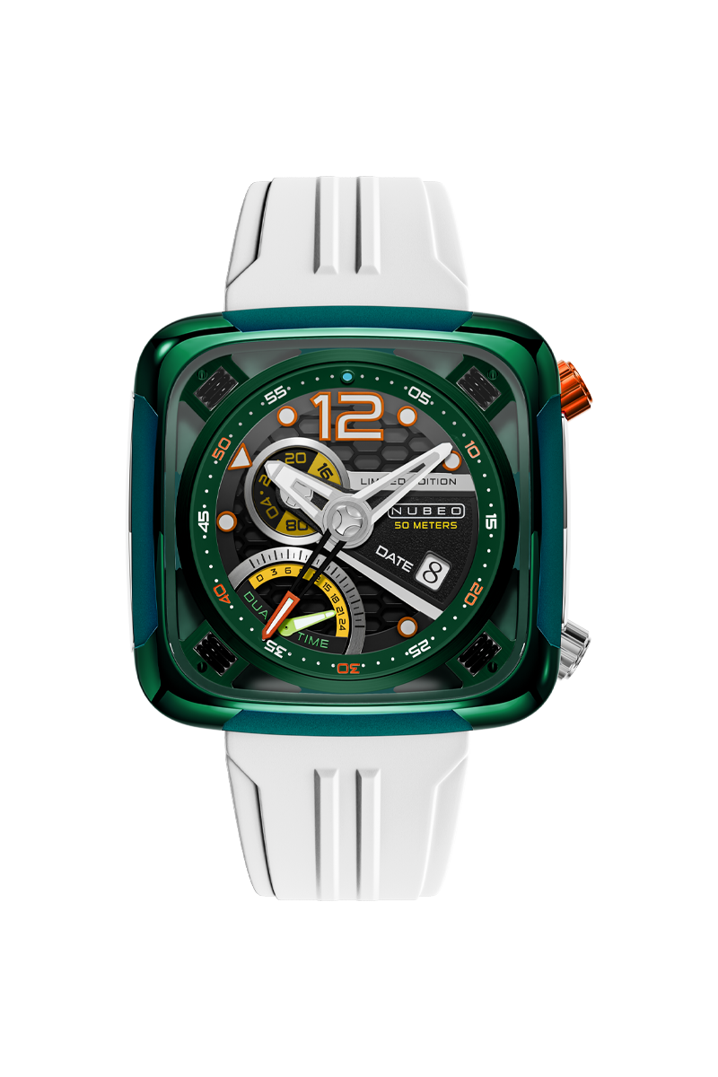 NUBEO Nubeo Ecliptic Dual Time Limited Edition Stark Green Men's Watch NB-6096-02