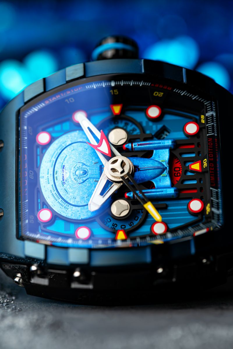 NUBEO Nubeo Magellan Chronograph Star Trek Enterprise-D Limited Edition Medical Blue Men's Watch NB-6097-01