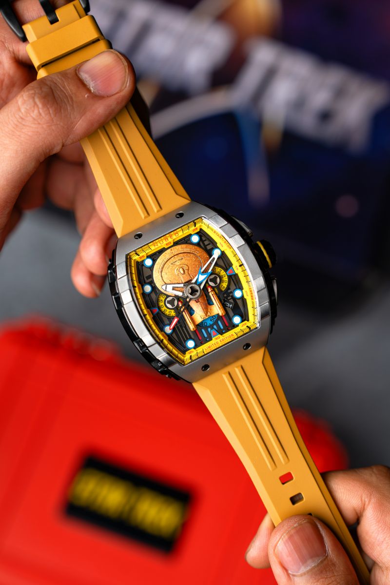 NUBEO Nubeo Magellan Chronograph Star Trek Enterprise-D Limited Edition Security Yellow Men's Watch NB-6097-02