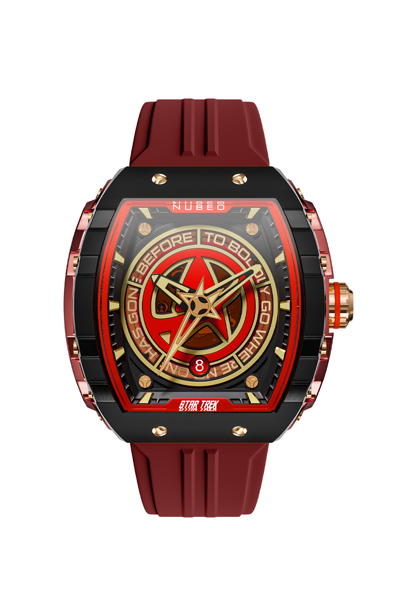 NUBEO Nubeo Magellan Automatic Star Trek Starfleet Limited Edition Danger Red Men's Watch NB-6098-02