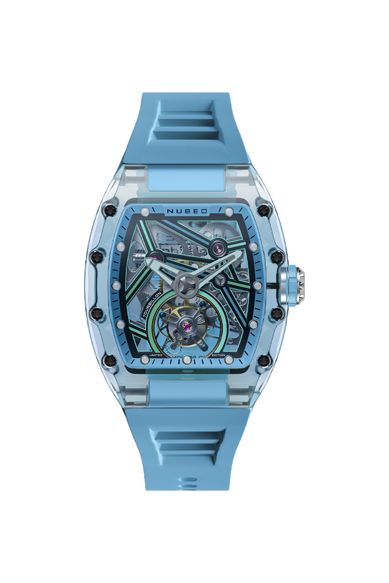 NUBEO Nubeo Icebridge Tourbillon Limited Edition Tropical Blue Men's Watch NB-6101-01