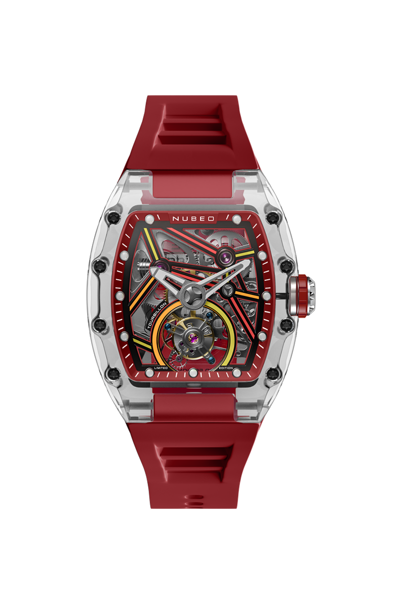 NUBEO Nubeo Icebridge Tourbillon Limited Edition Cayenne Red Men's Watch NB-6101-02