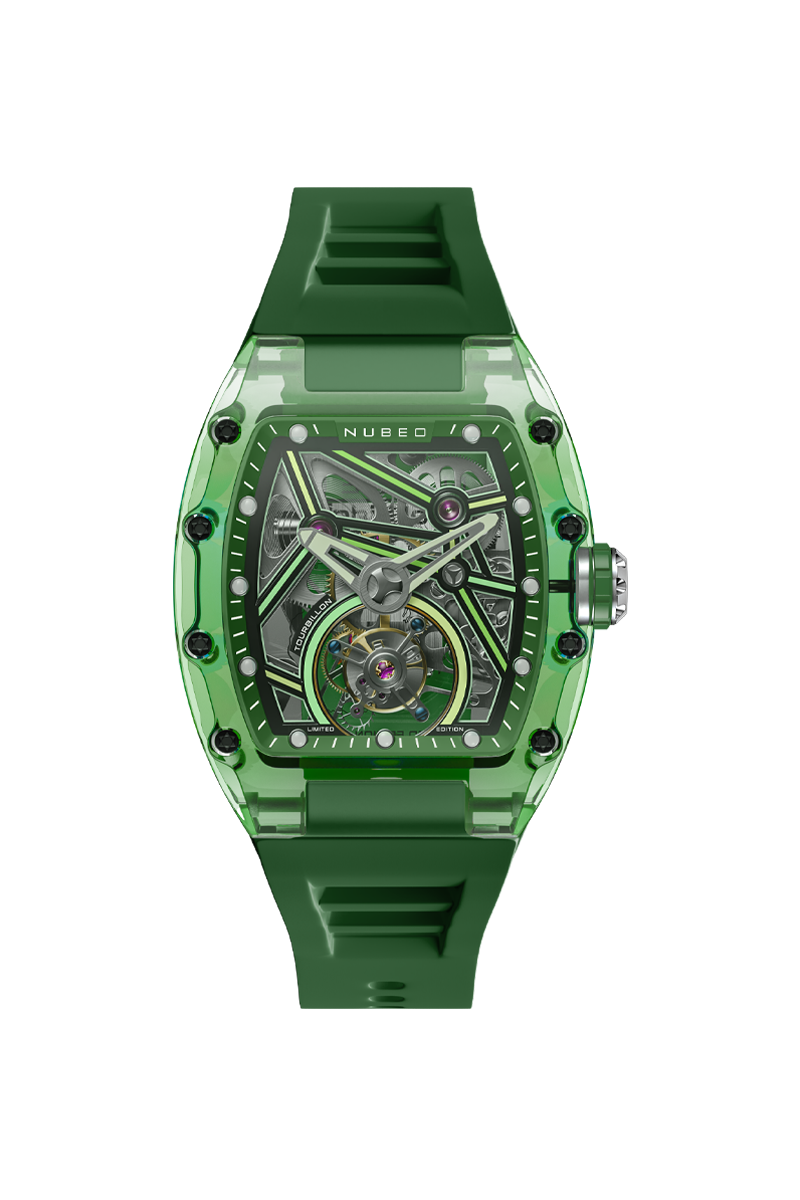 NUBEO Nubeo Icebridge Tourbillon Limited Edition Pickle Green Men's Watch NB-6101-04