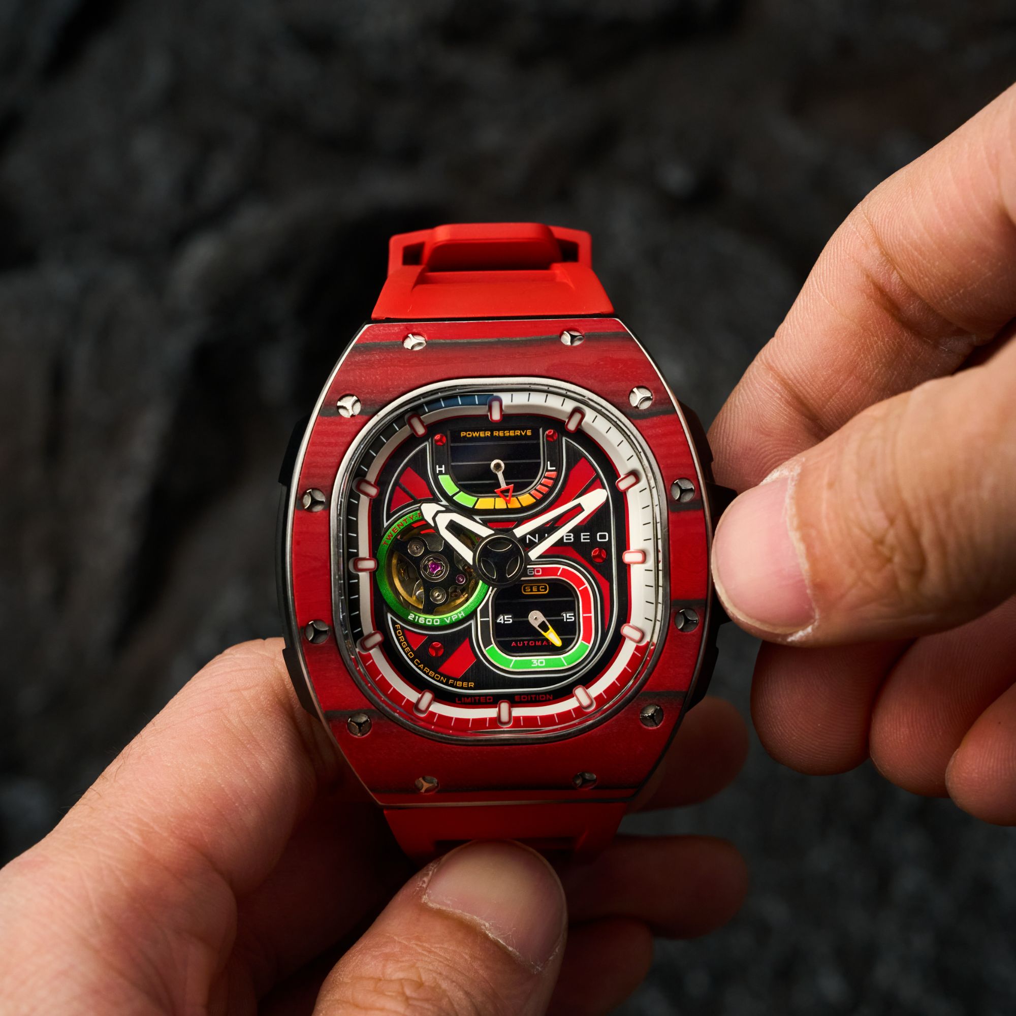 NUBEO Nubeo Viper Automatic Limited Edition Devils Red Men's Watch