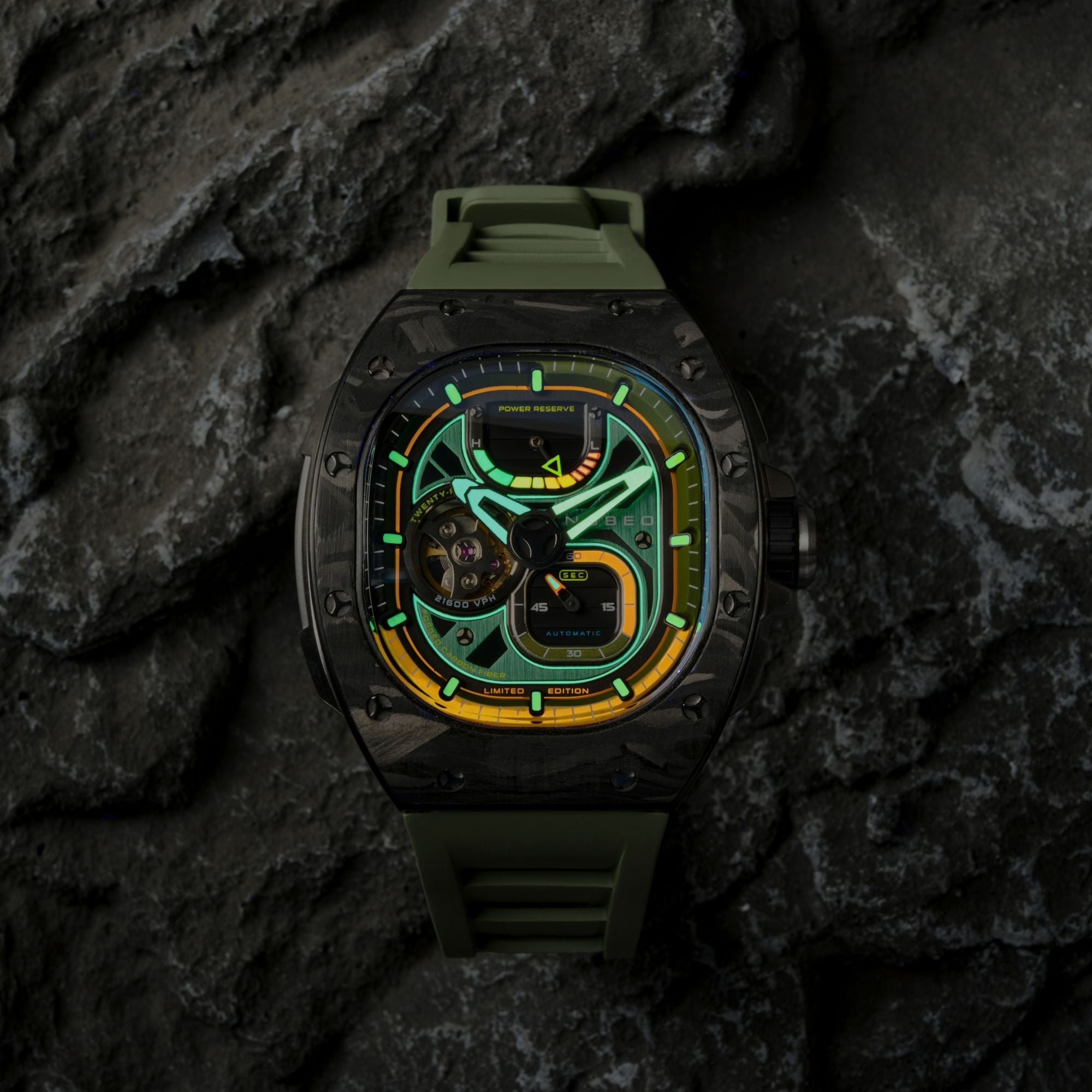 NUBEO Nubeo Viper Automatic Limited Edition Hornet Green Men's Watch