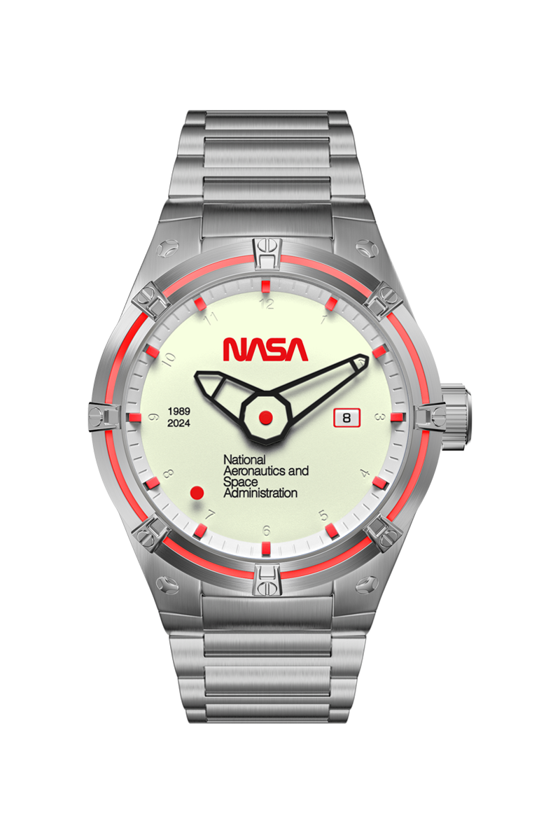 NUBEO Nubeo Galileo Automatic Nasa Limited Edition Space White Men's Watch NB-6107-NAS-11