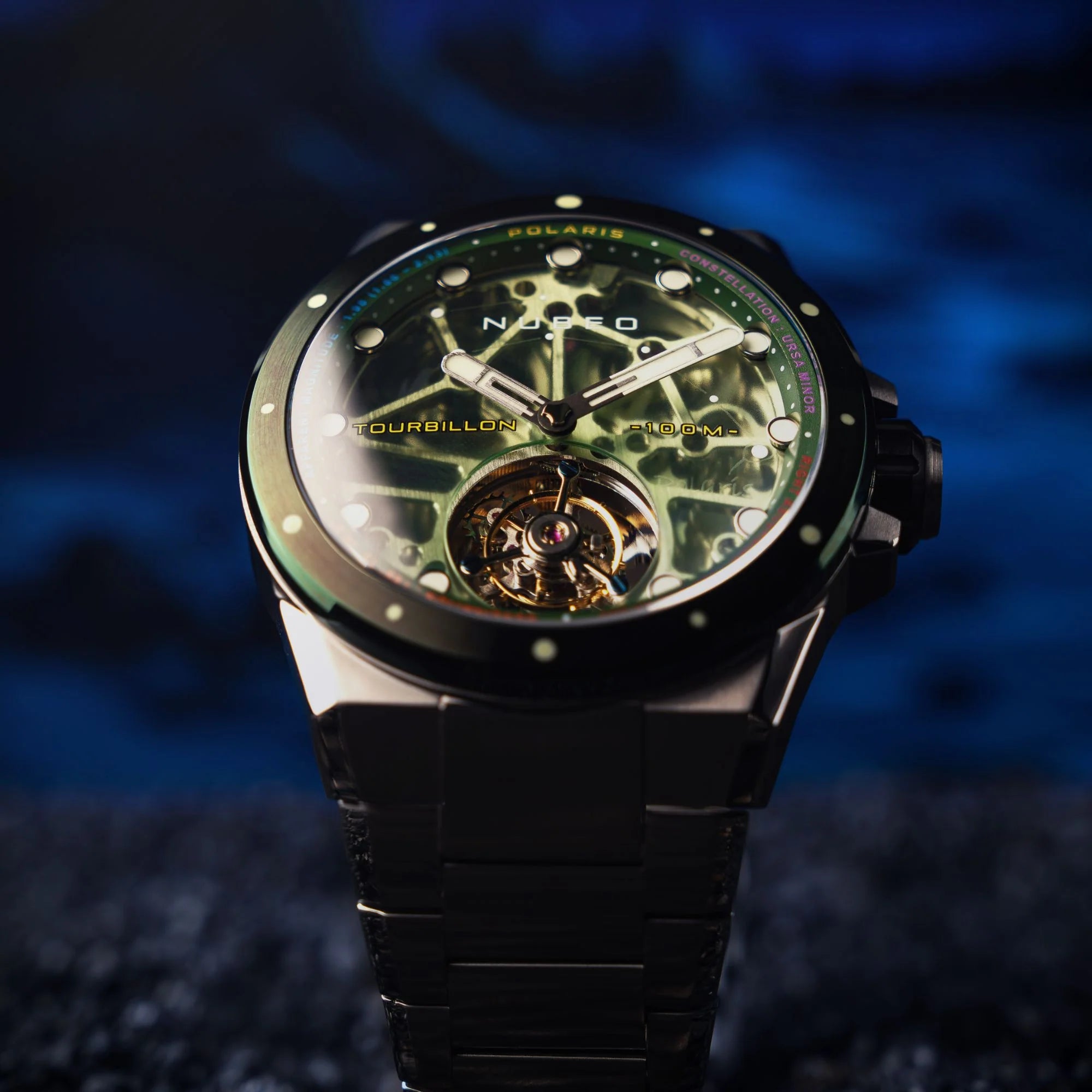 NUBEO Nubeo Polaris Tourbillon Limited Edition Space Green Men's Watch NB-6109-55