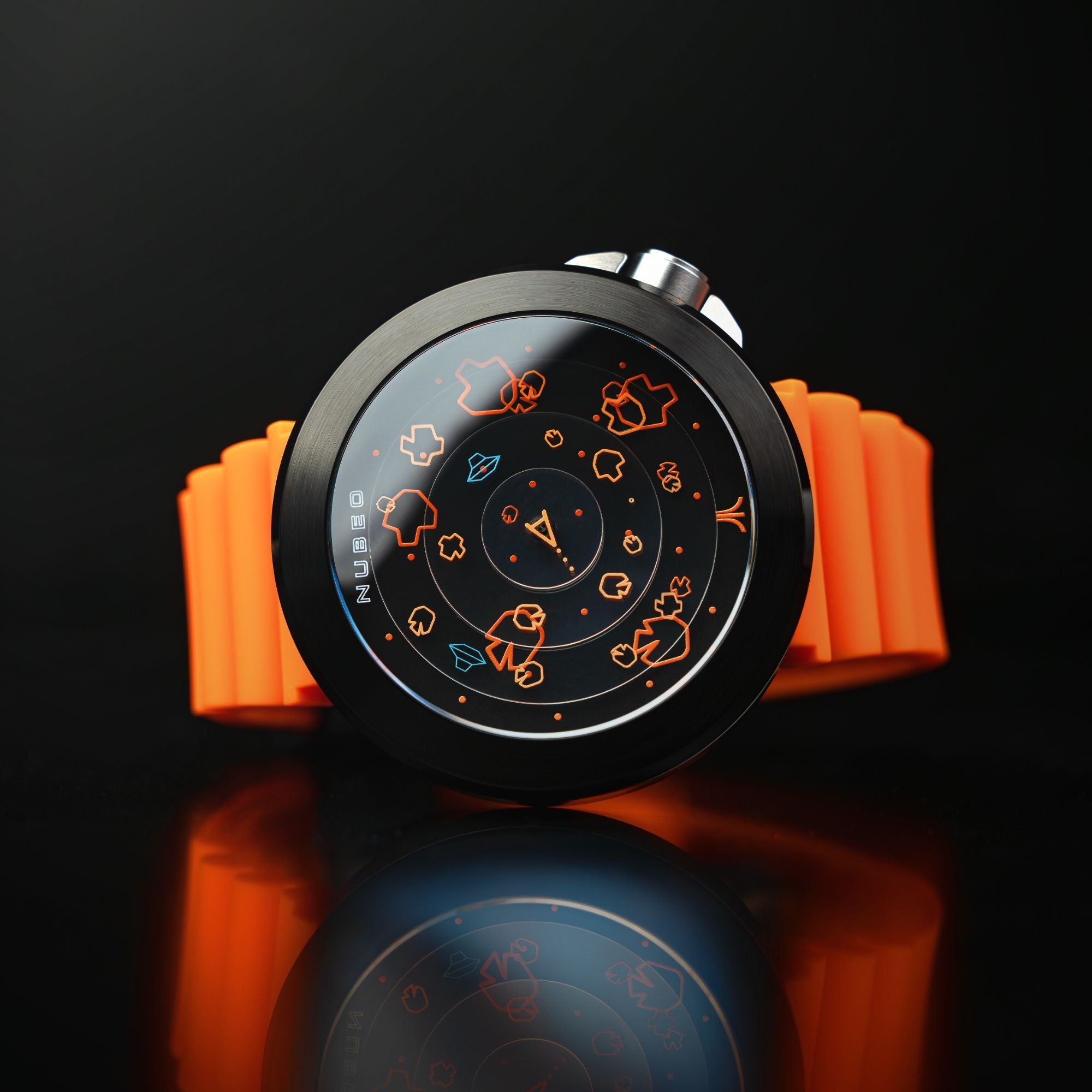 NUBEO Nubeo Ventana Automatic Atari Asteroids 45th Limited Edition Plasma Pumpkin Men's Watch NB-6111-04