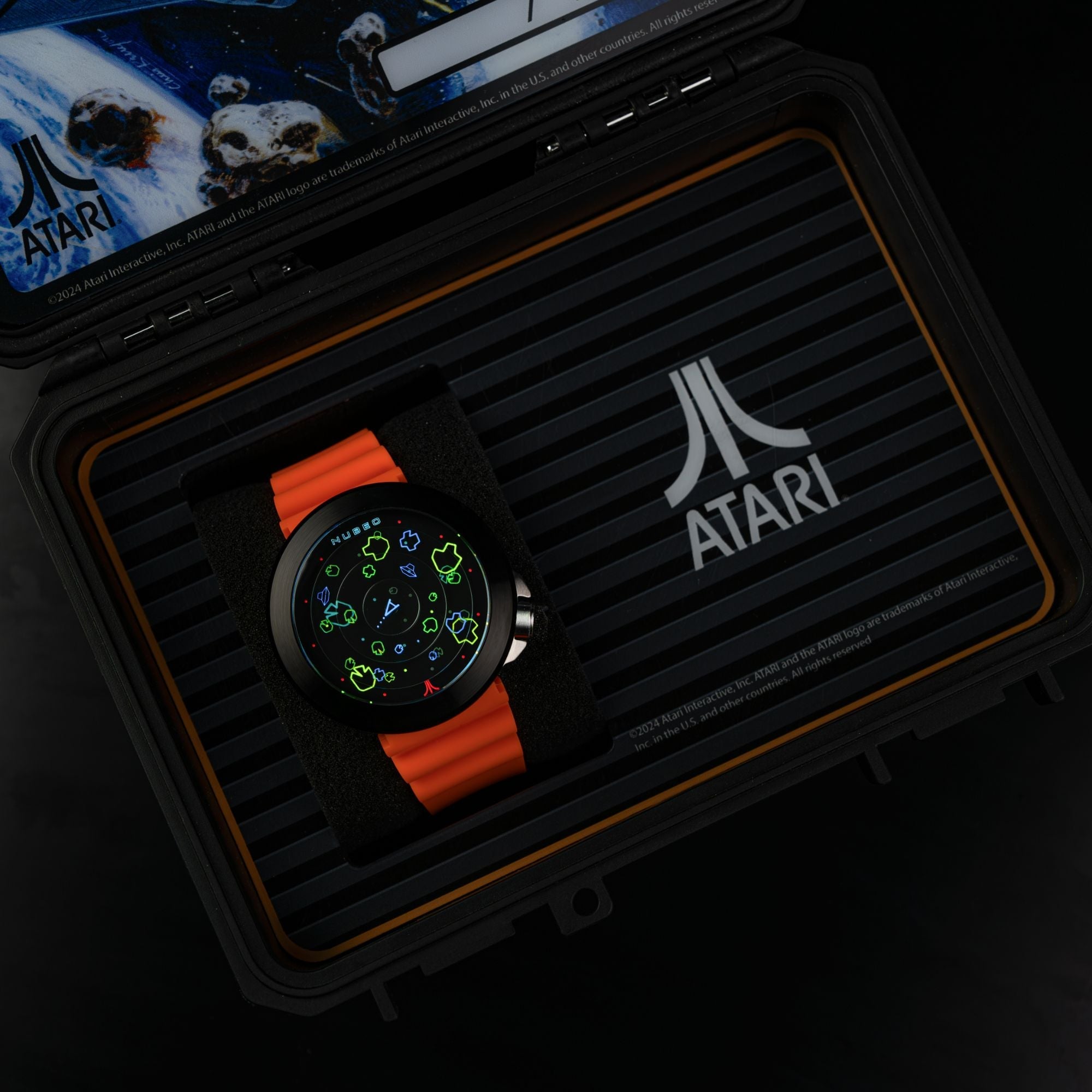 NUBEO Nubeo Ventana Automatic Atari Asteroids 45th Limited Edition Plasma Pumpkin Men's Watch NB-6111-04