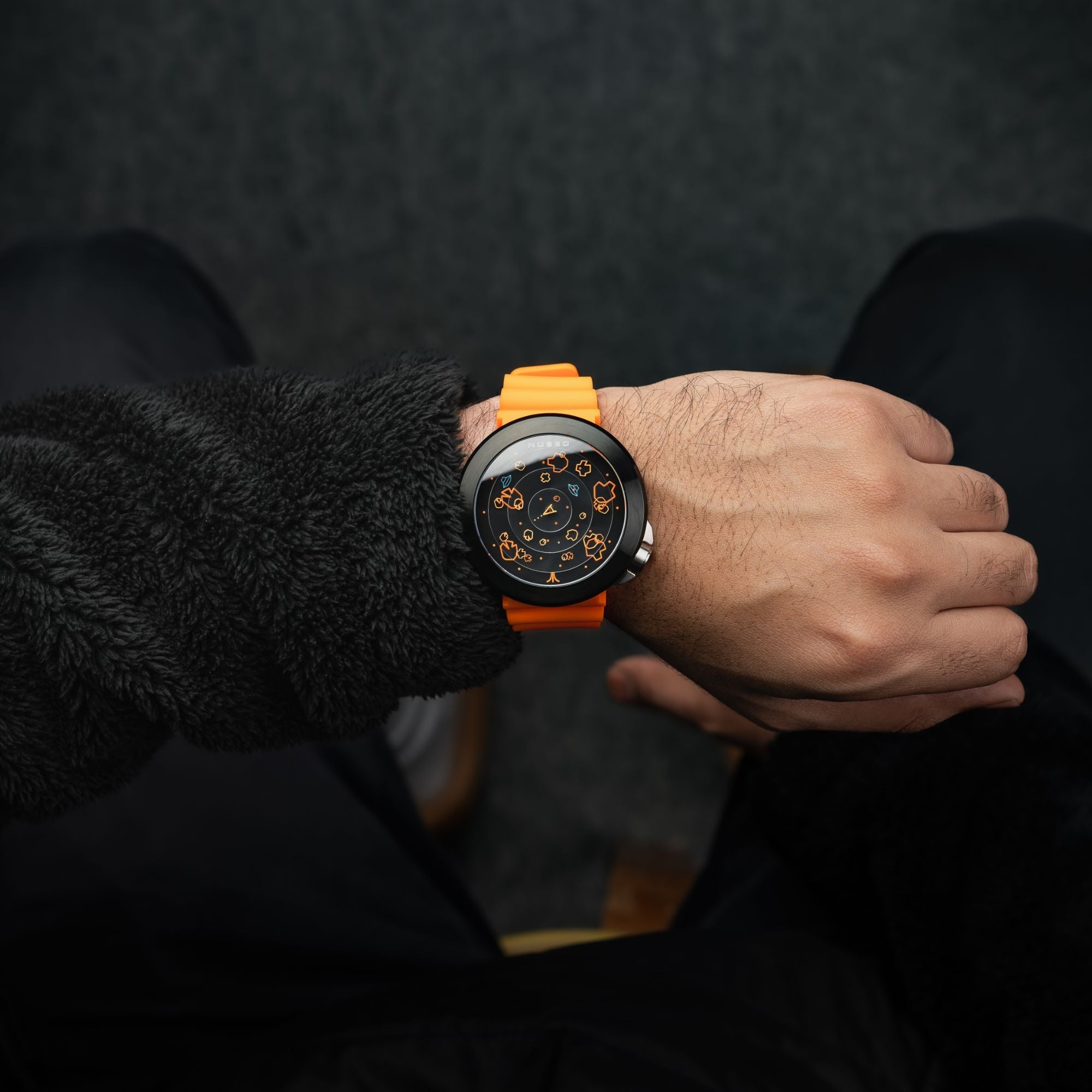 NUBEO Nubeo Ventana Automatic Atari Asteroids 45th Limited Edition Plasma Pumpkin Men's Watch NB-6111-04