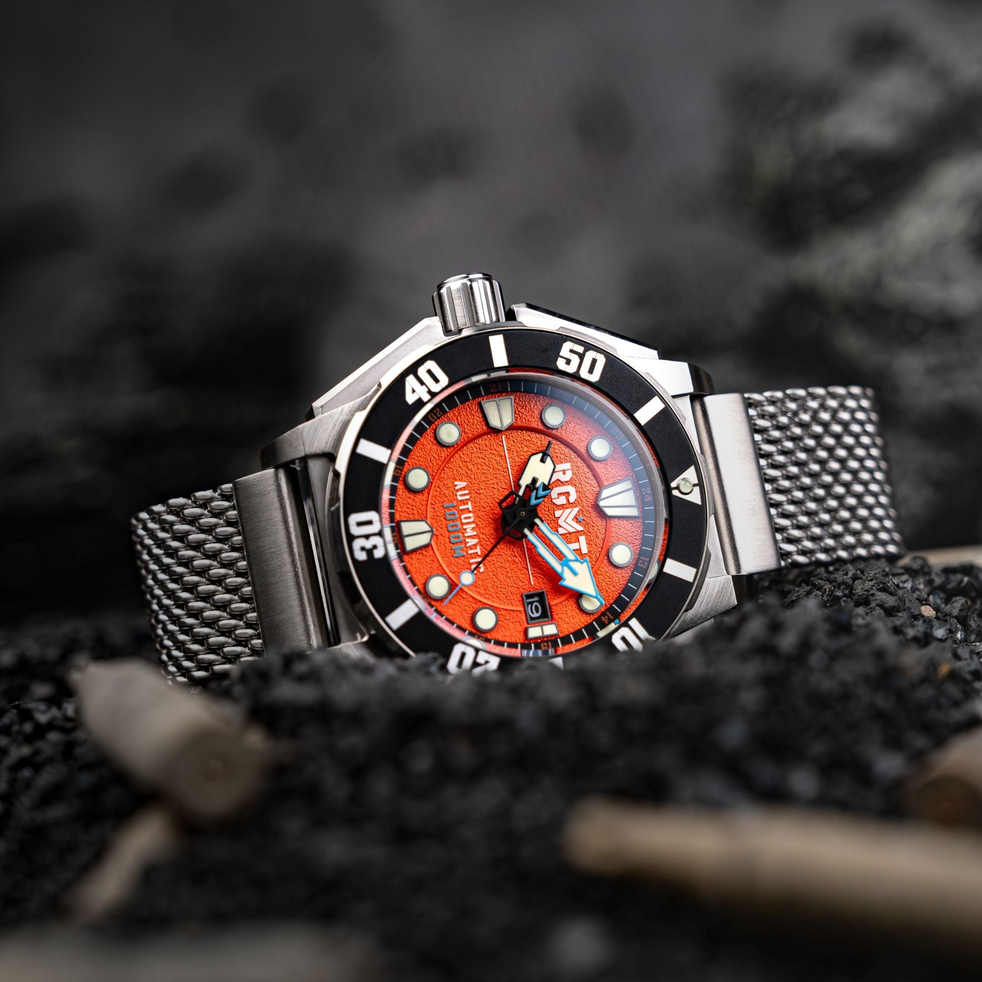 RGMT RGMT Torpedo Automatic Diver Tangerine Orange Men's Watch RG-8027-55